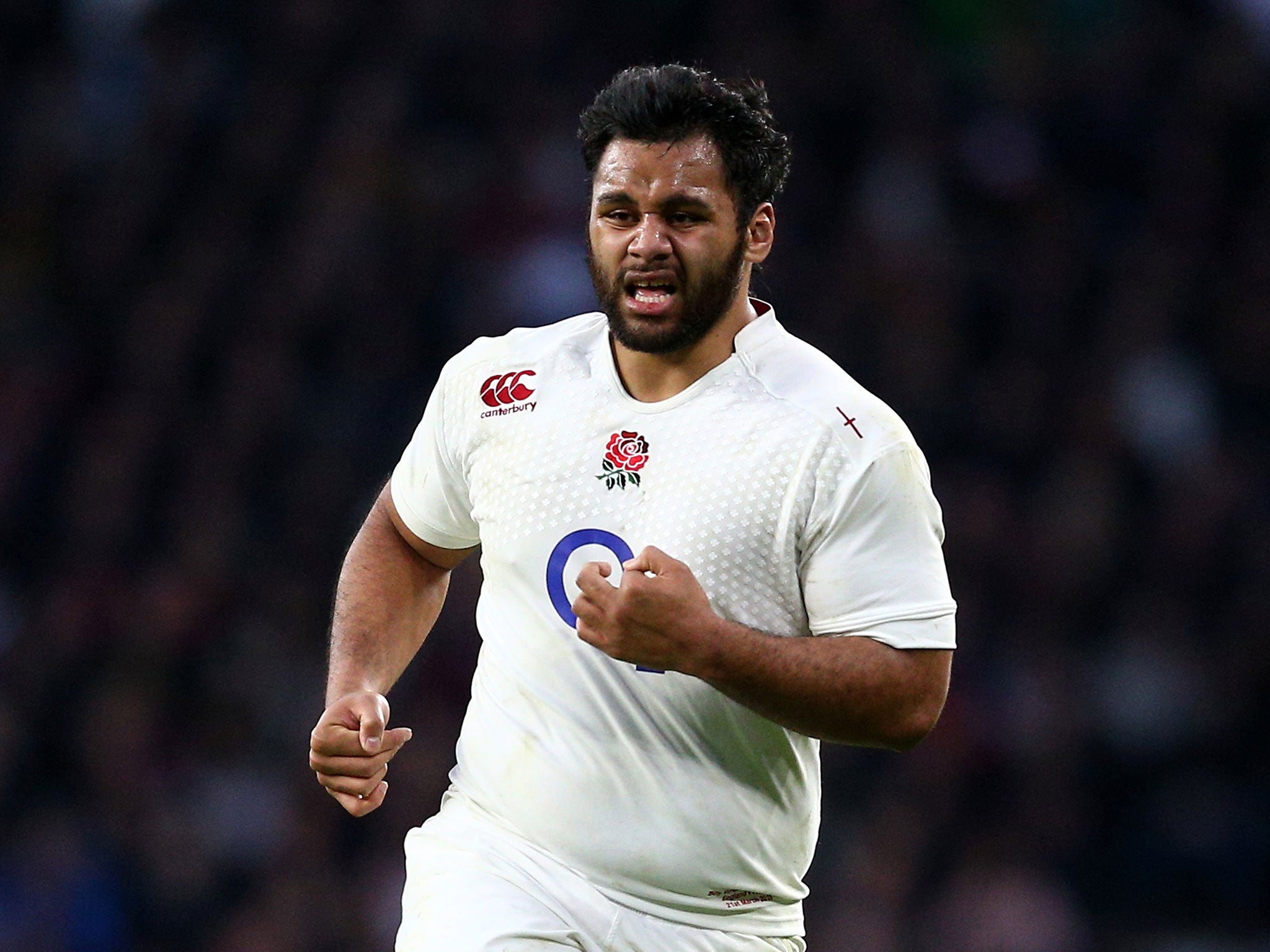 Billy Vunipola in action for England