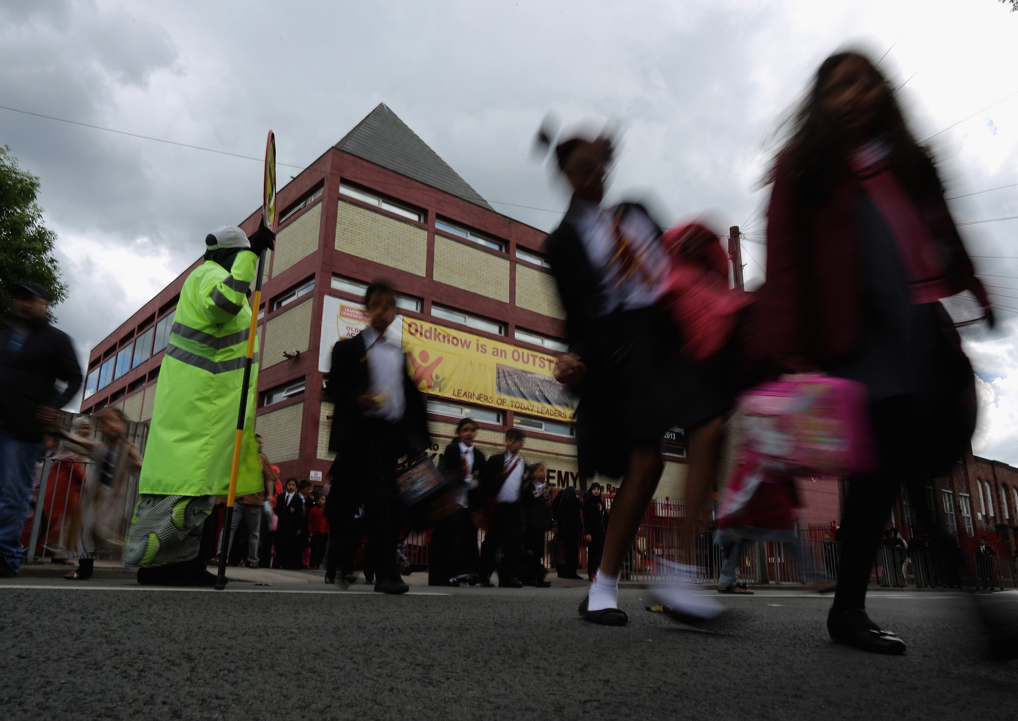 Delegates at the NAHT conference were told hard-line extremists were now conducting a campaign of intimidation outside schools (photo shows Oldknow Academy, one of schools at the centre of the 'Trojan Horse' inquiry)