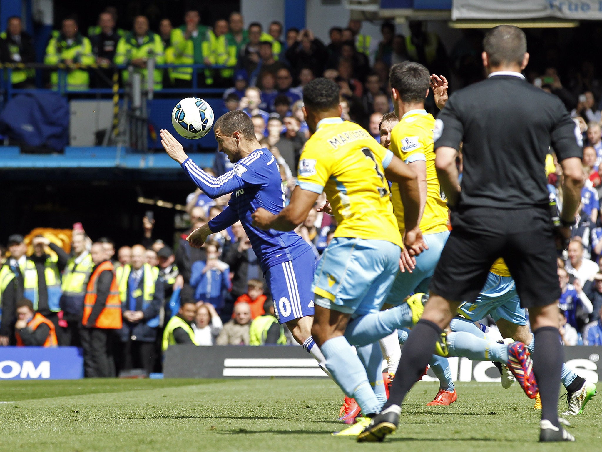 Eden Hazard misses his penalty but pounced on the rebound to score the vital goal