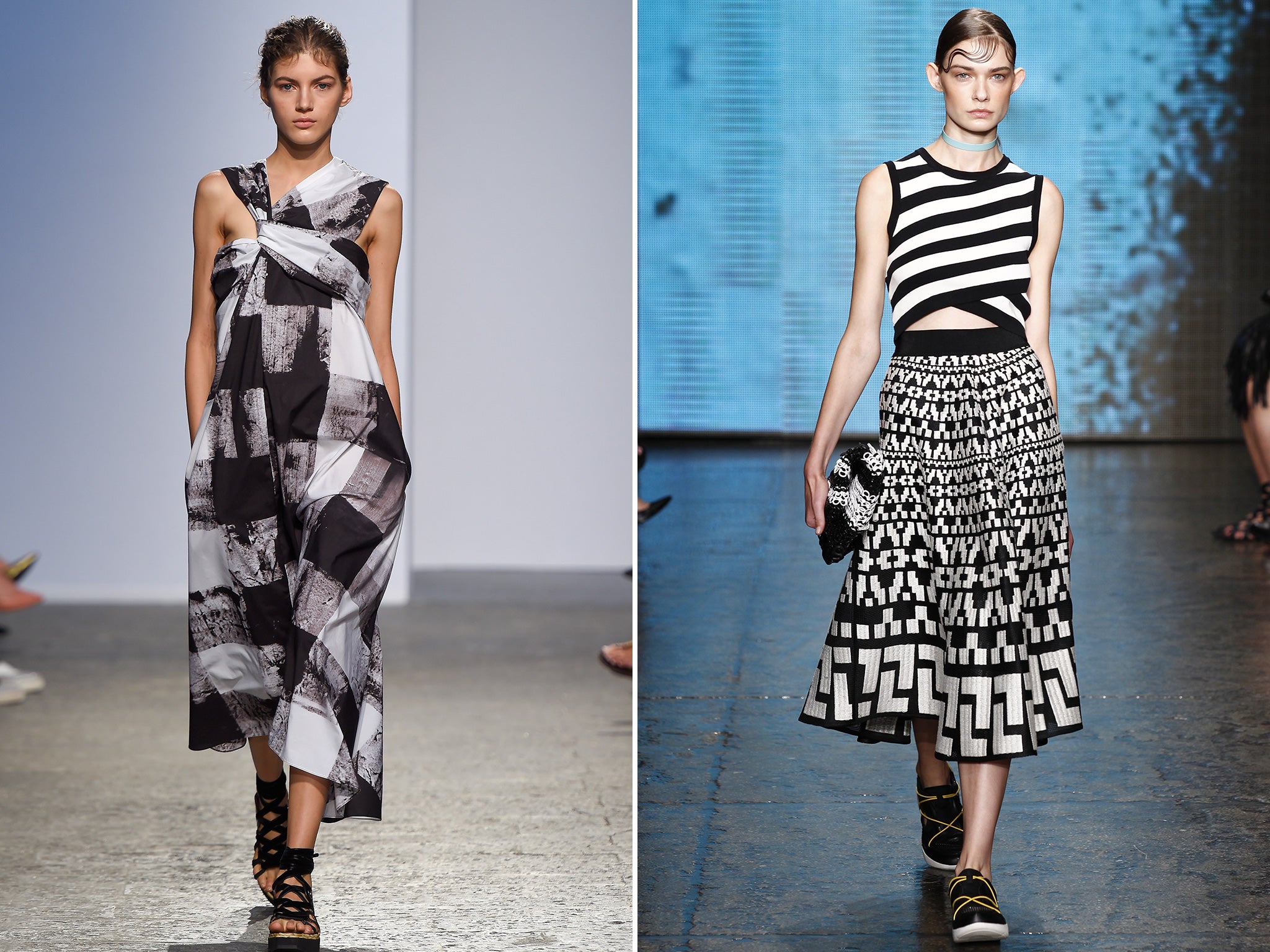 Left: Spormax; Right: DKNY, both spring/summer 15