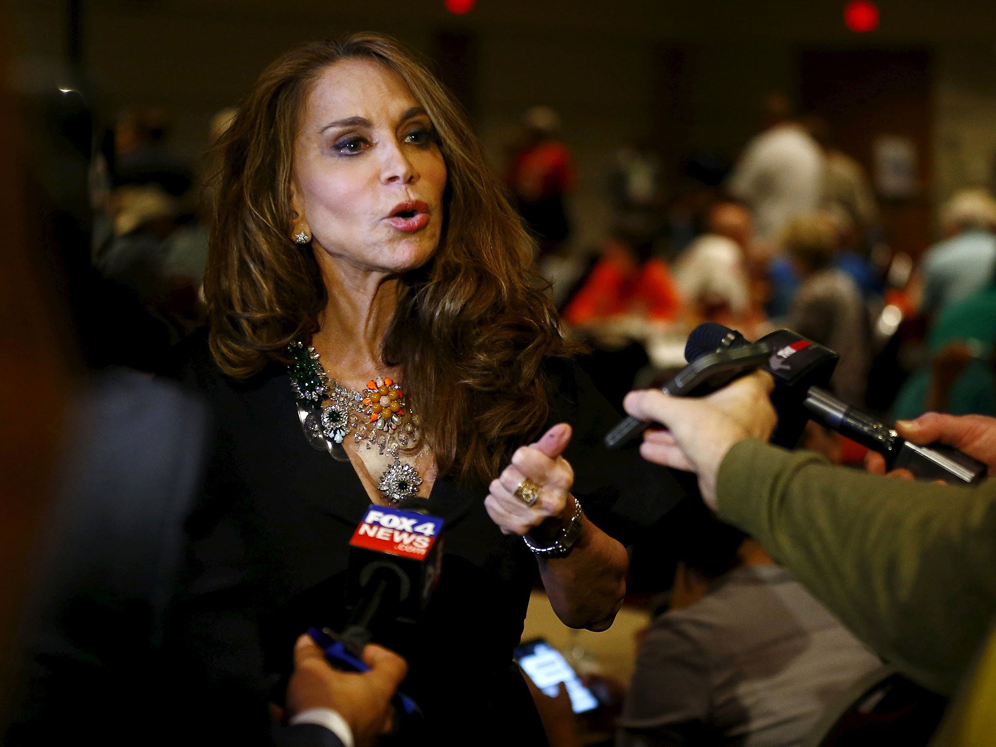 Political blogger Pamela Geller, president of American Freedom Defense Initiative speaks at the event (Reuters)