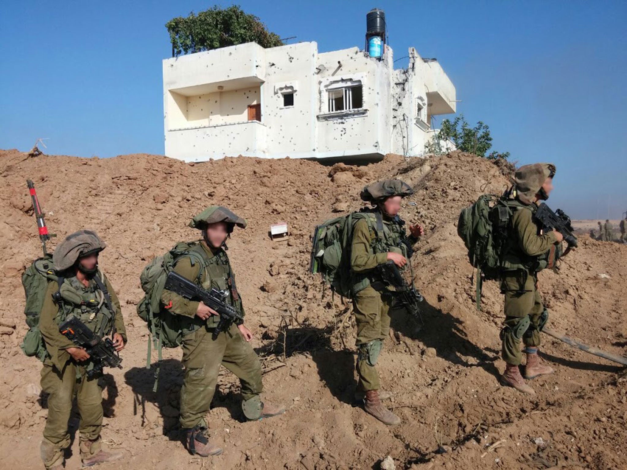 Israeli soldiers in an image provided by campaign group Breaking the Silence