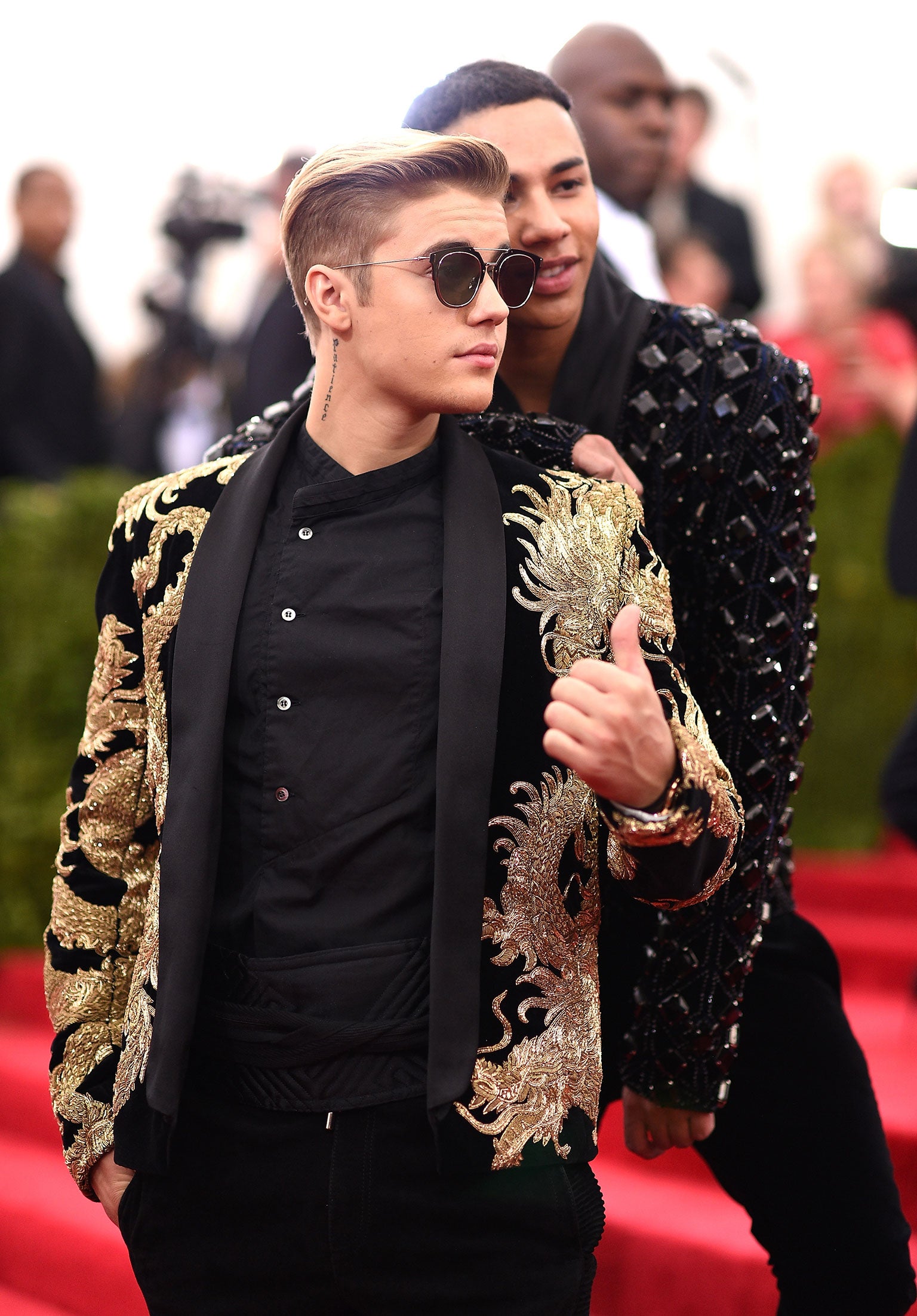 Justin Bieber and Olivier Rousteing