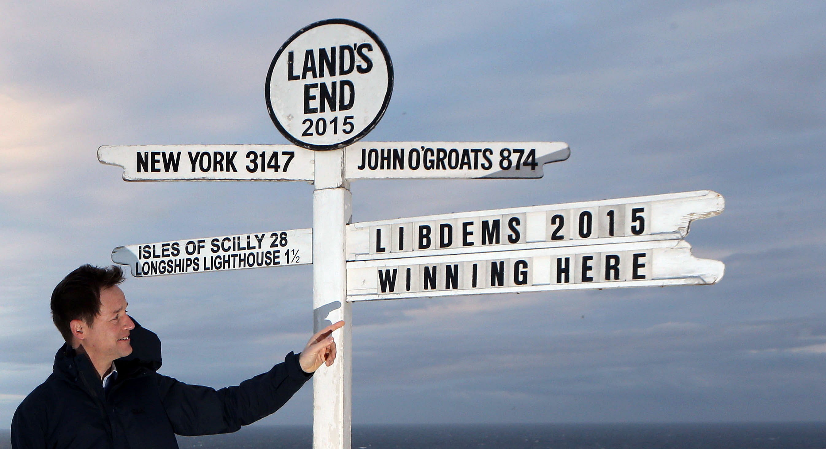 Nick Clegg sets off on his 1,000 mile trip from Land's End to John o'Groats