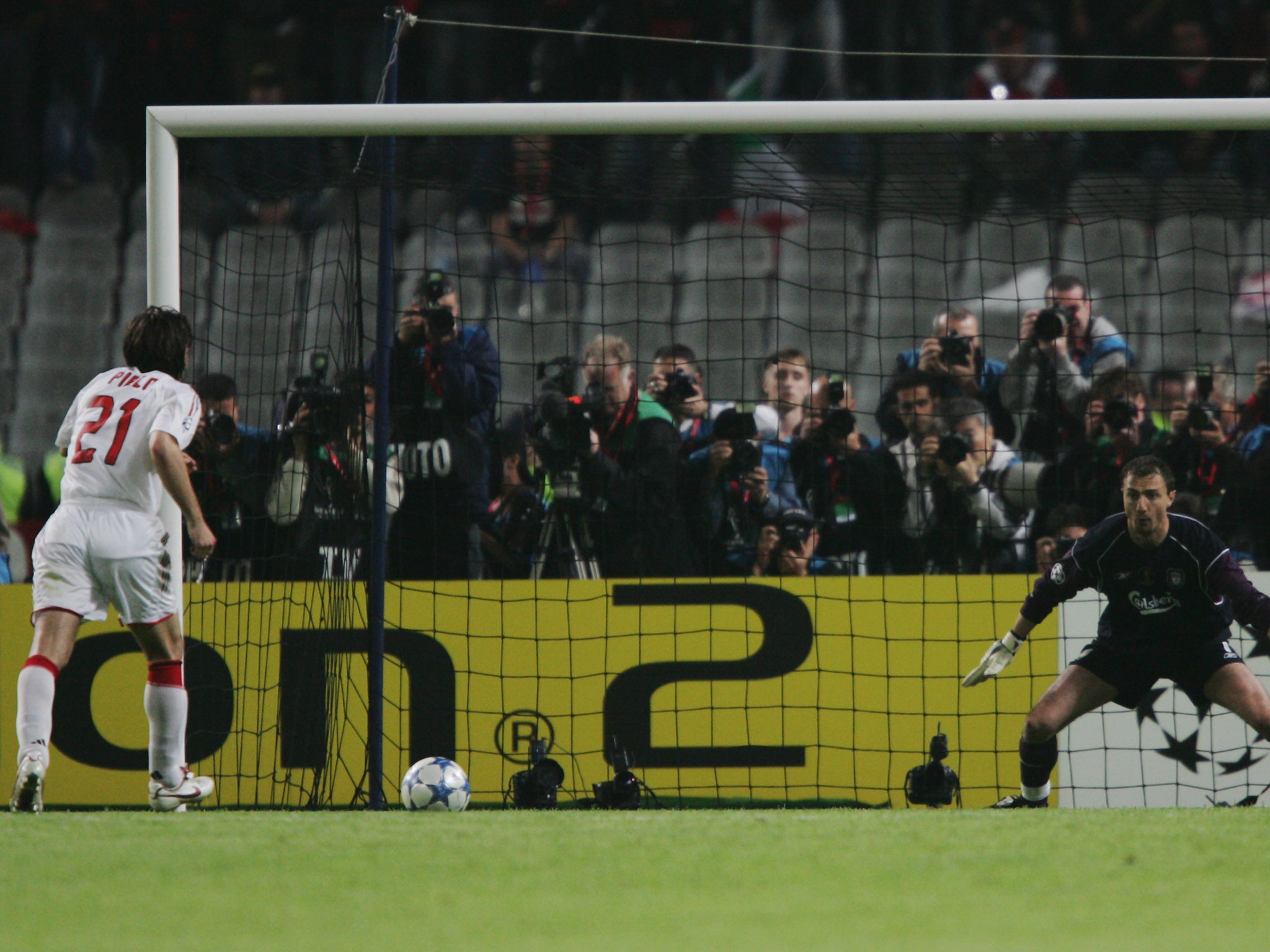 Pirlo had a penalty saved in the 2005 final