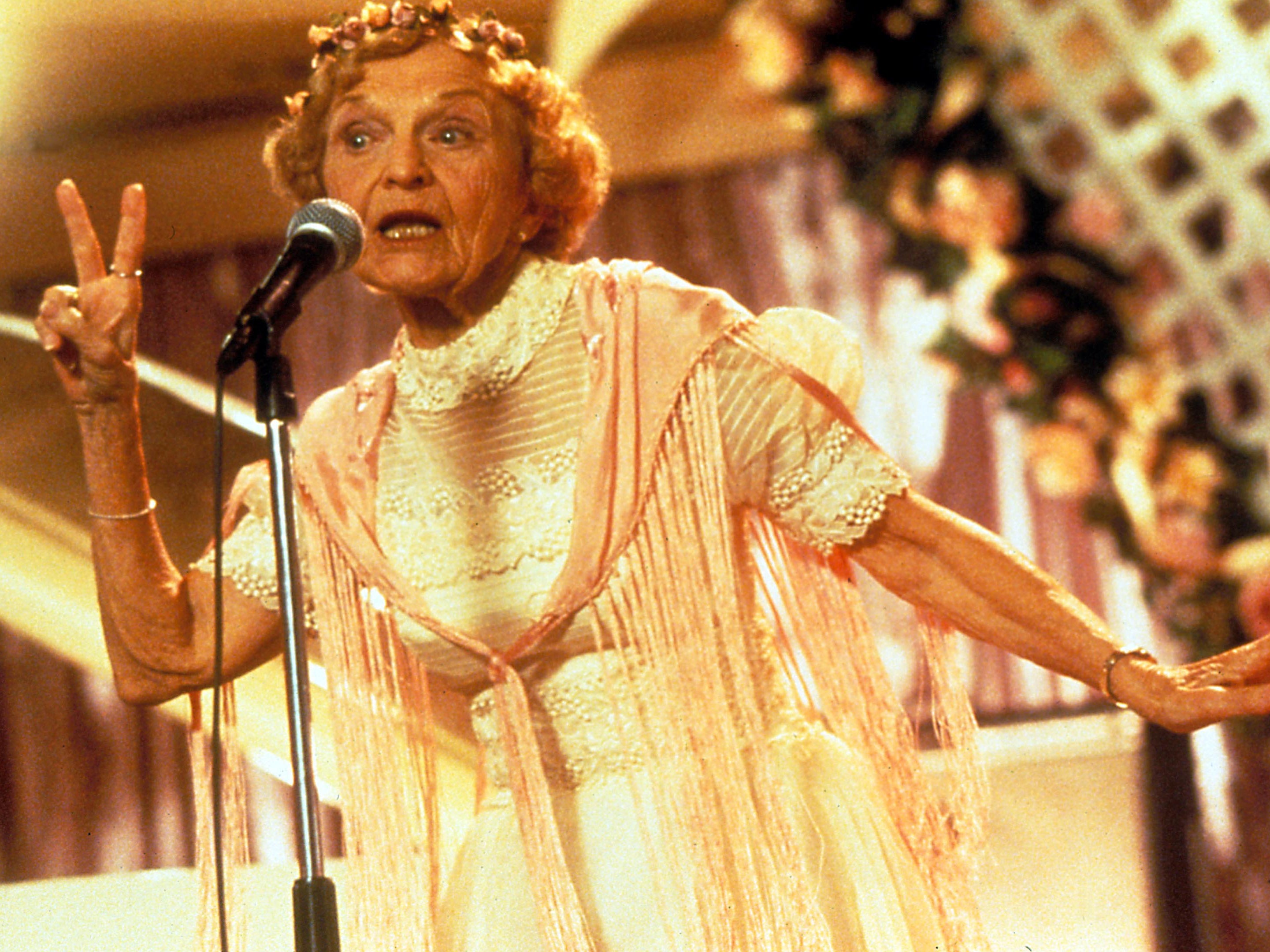Ellen Albertini Dow performing in The Wedding Singer