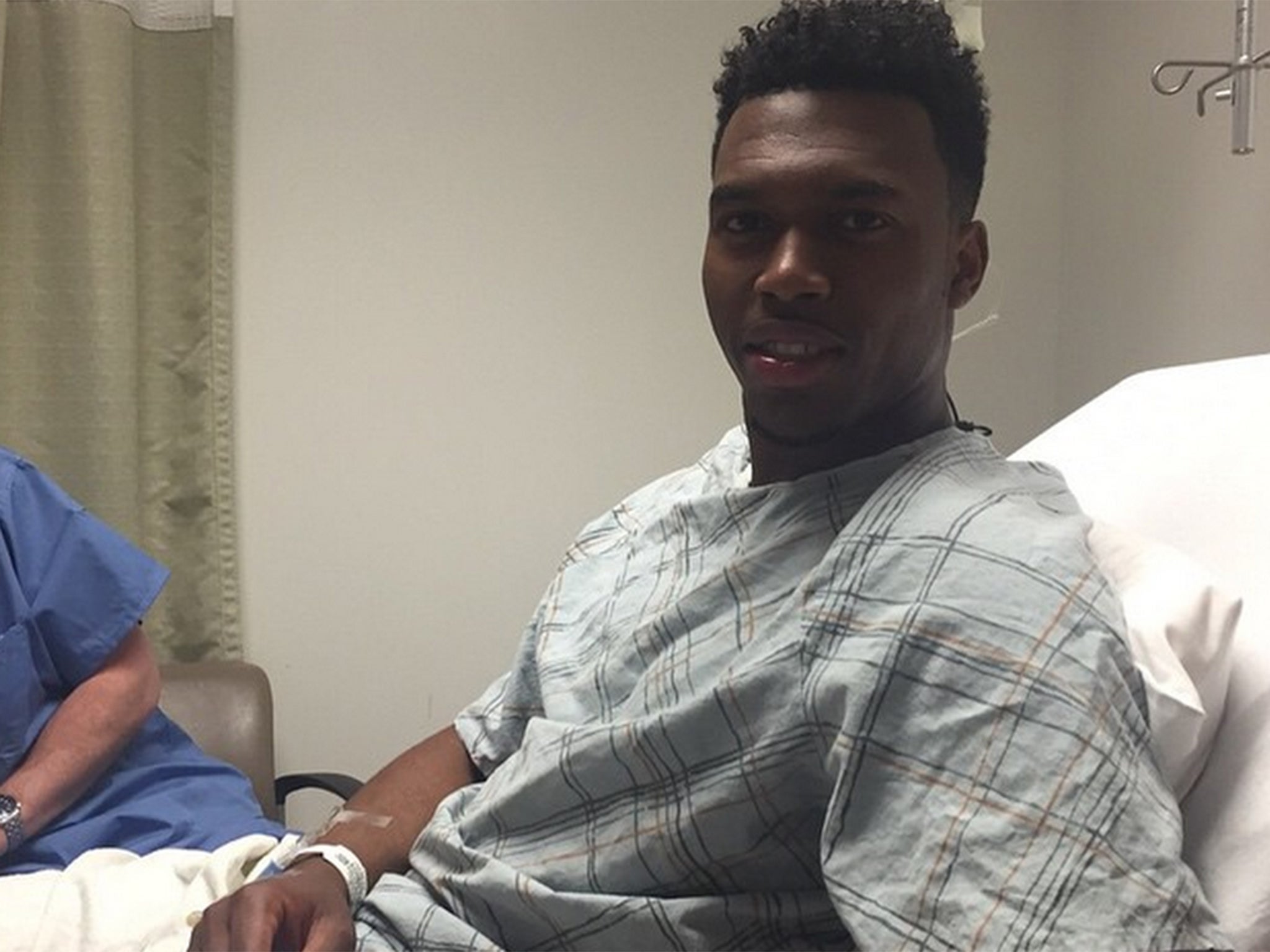 Daniel Sturridge after his hip operation