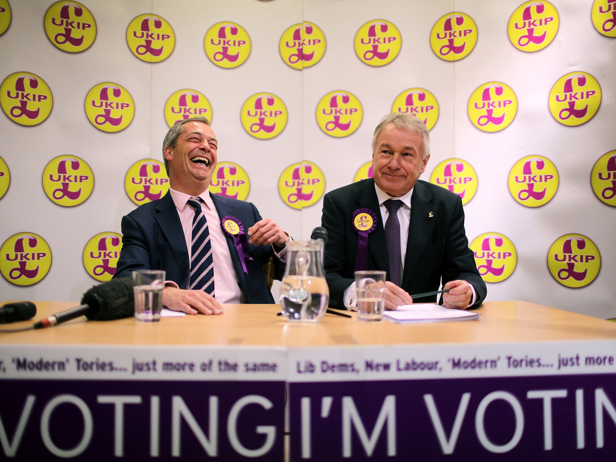 Ukip candidate Richard Elvin pictured with leader Nigel Farage