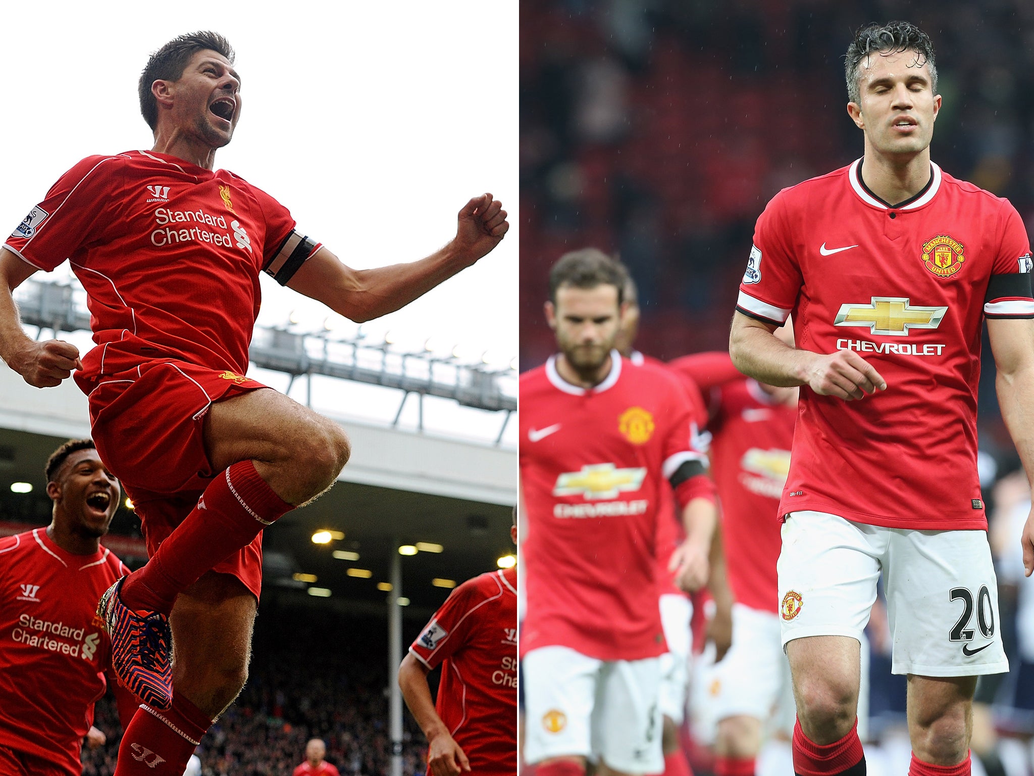 Steven Gerrard and Robin van Persie