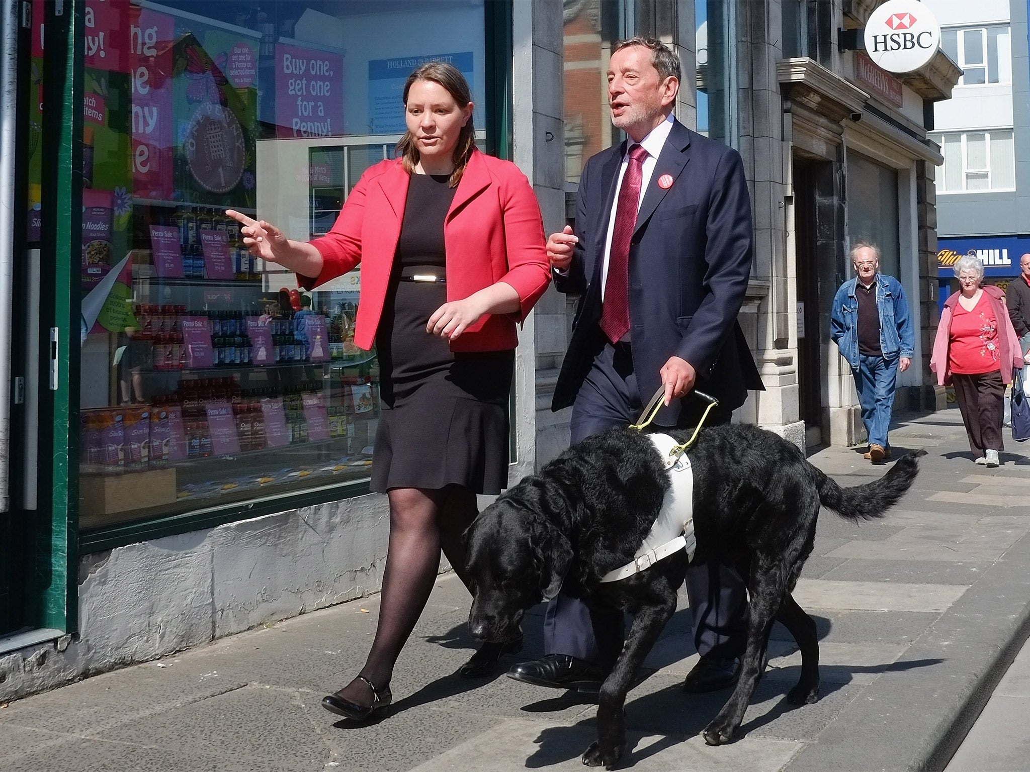 David Blunkett joins the Labour candidate for Redcar Anna Turley on a campaigning visit last month