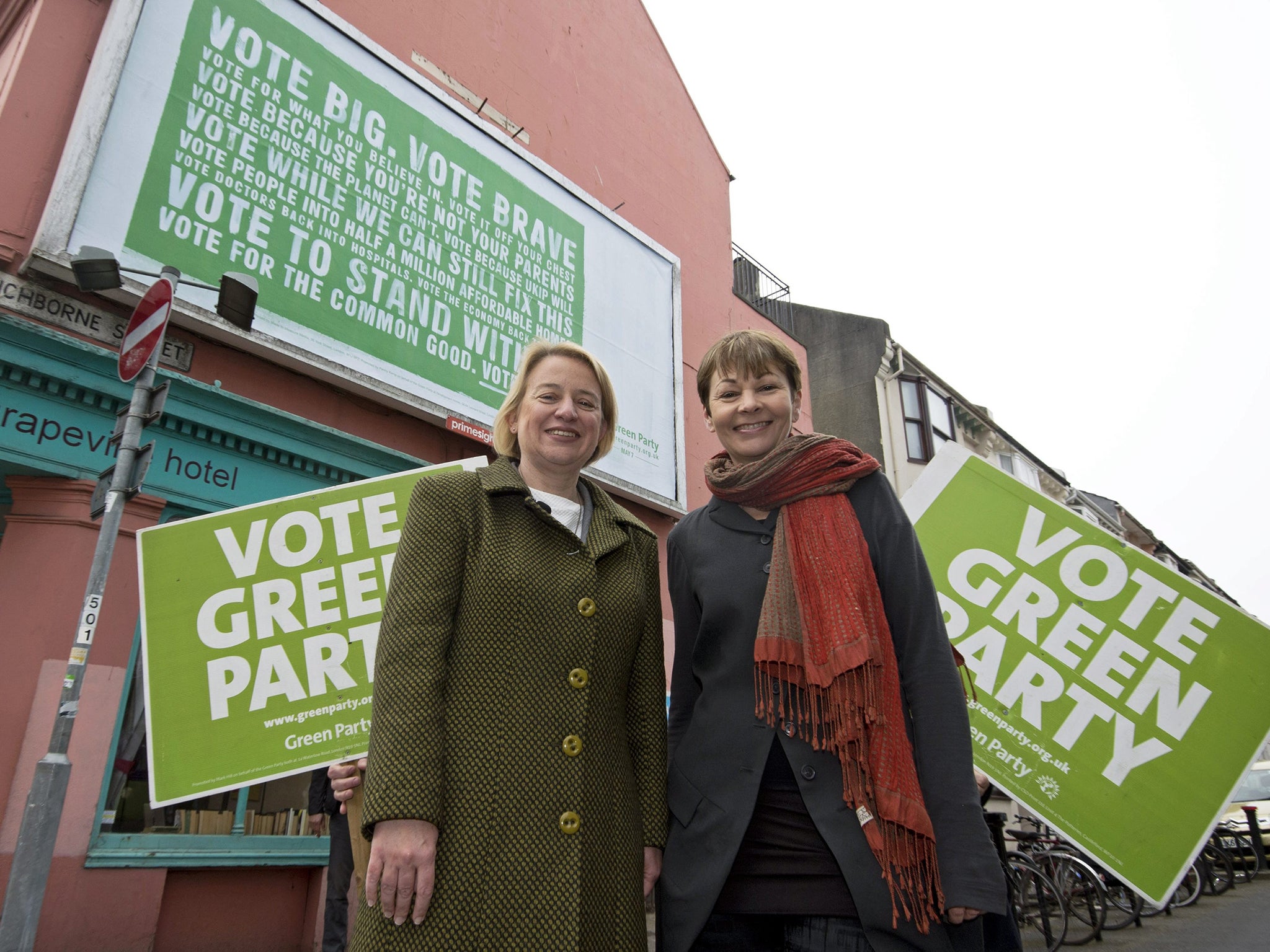 Green Party leader Natalie Bennett and the party's MP Caroline Lucas