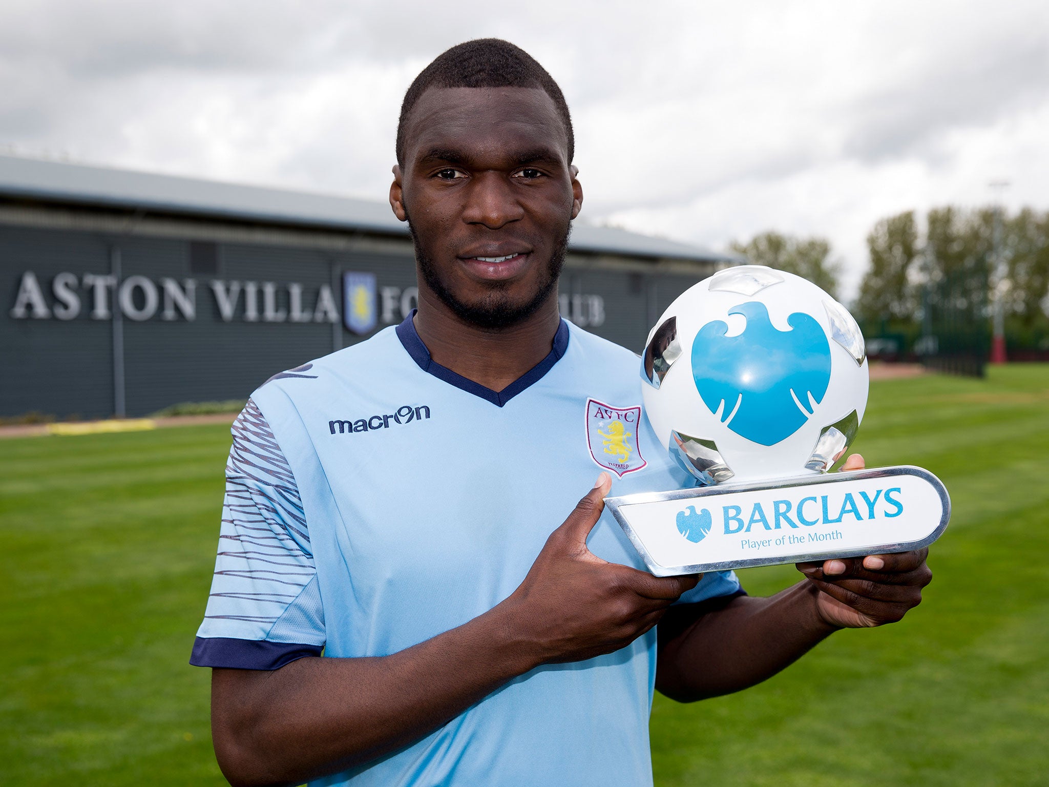 Christian Benteke was named the Barclays Player of the Month for April and has scored 11 goals in his last 10 matches