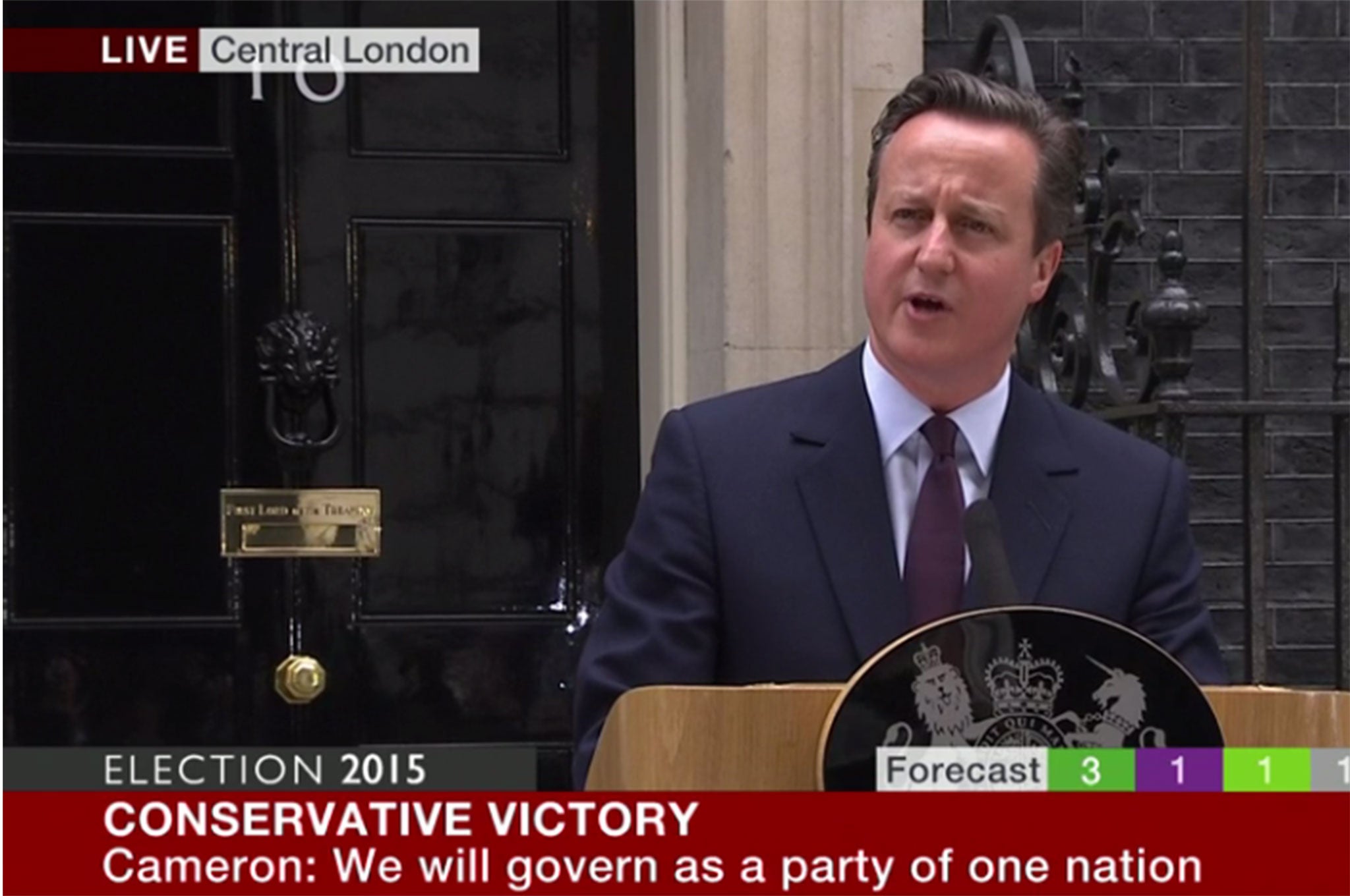 David Cameron speaks outside Downing Street