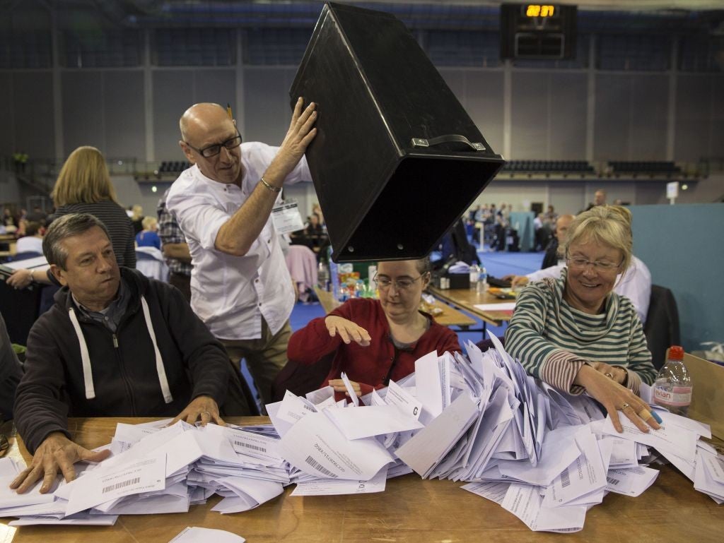 Counters start their work on Thursday night