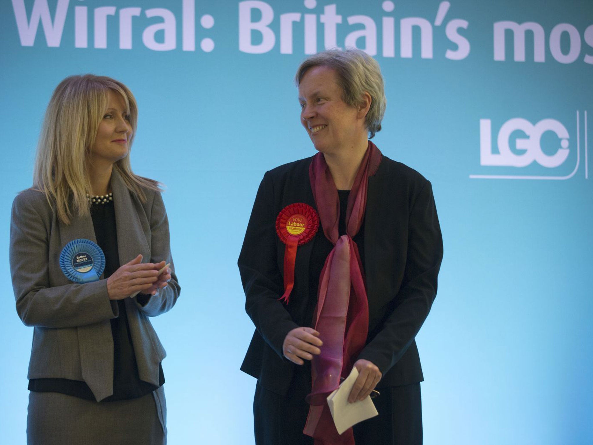 Conservative MP Esther McVey loses her seat in the Wirral