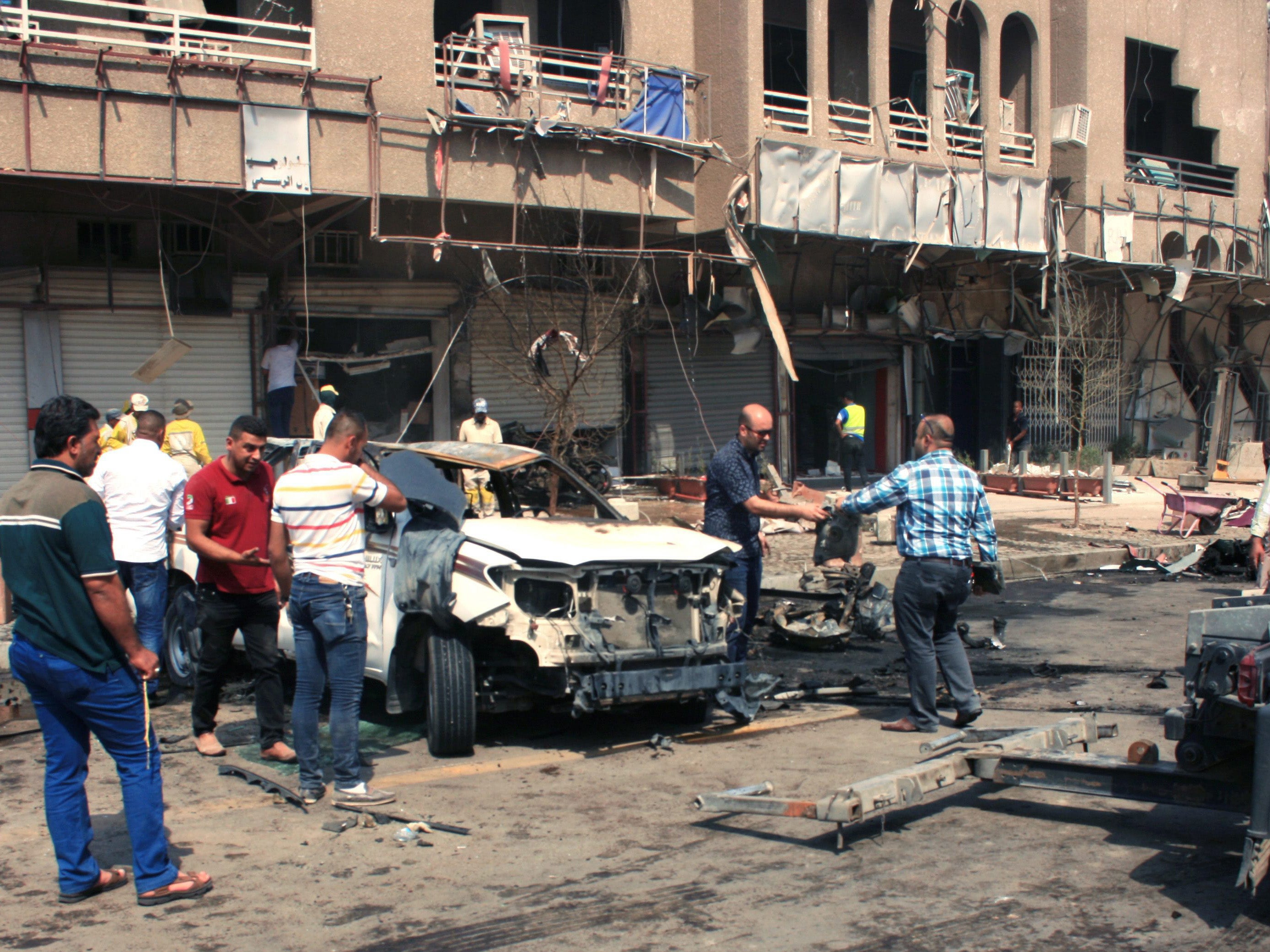 A bomb exploded in Baghdad yesterday