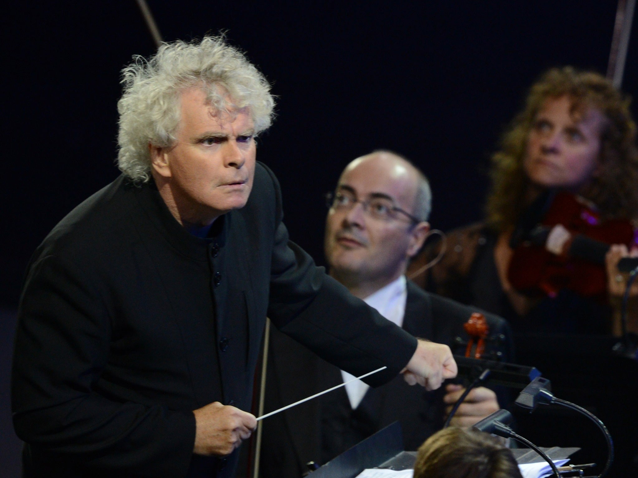 Sir Simon Rattle, outgoing Berlin Philharmonic artistic director