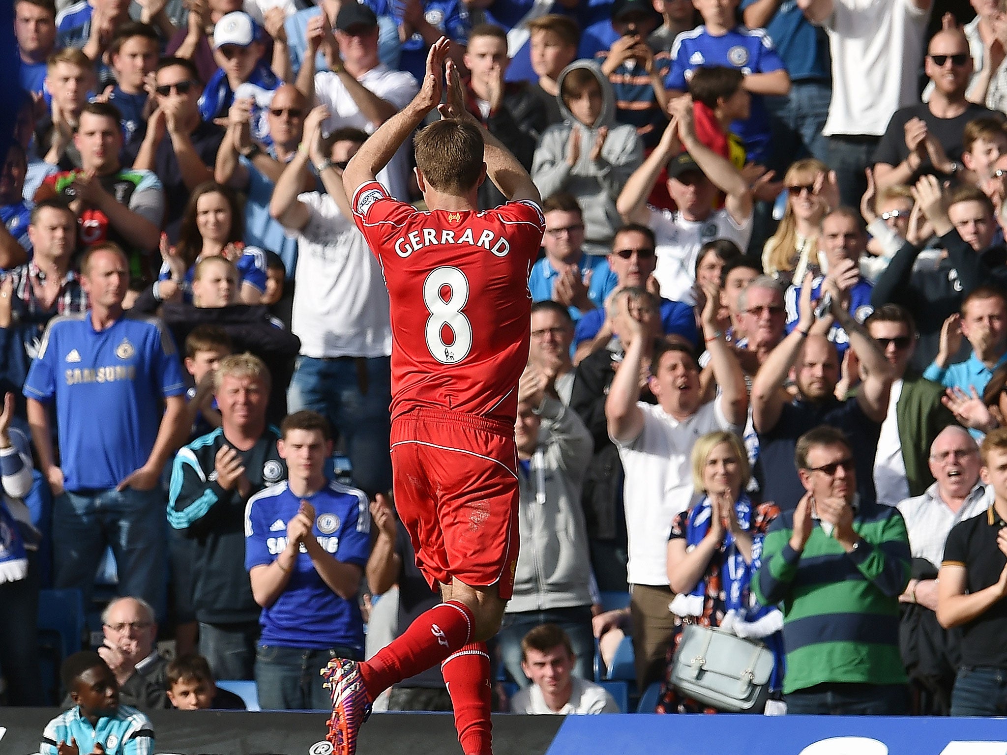 Gerrard was applauded off the pitch by Chelsea fans