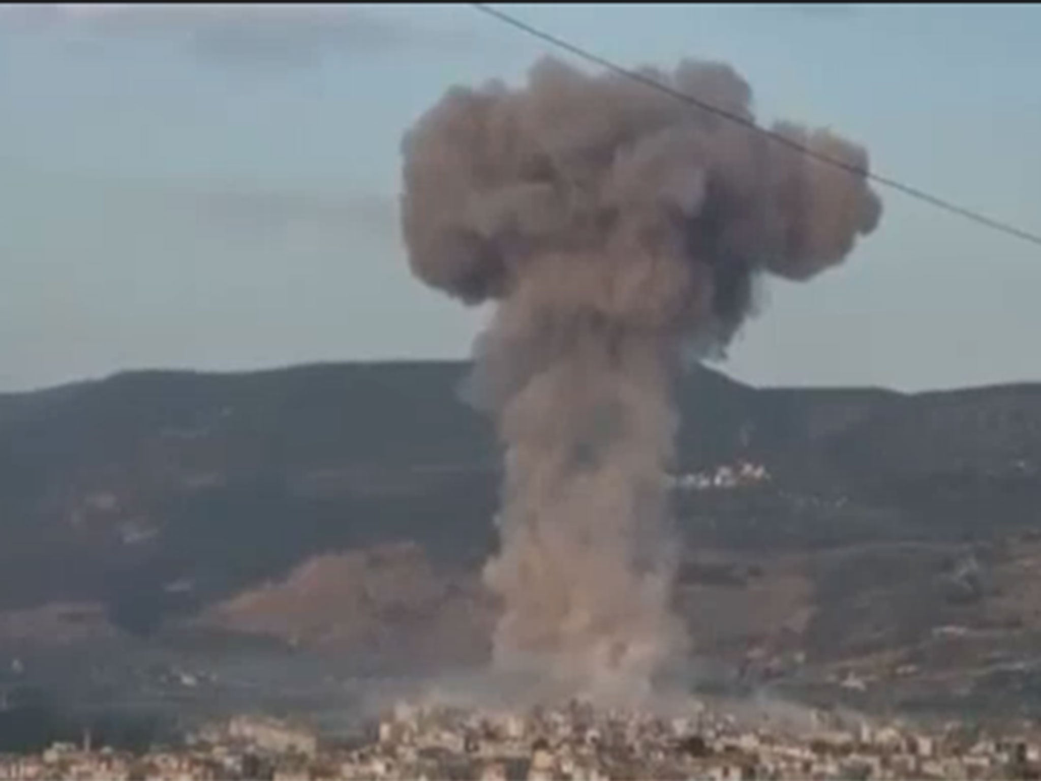 This picture shows a reported suicide attack on the hospital