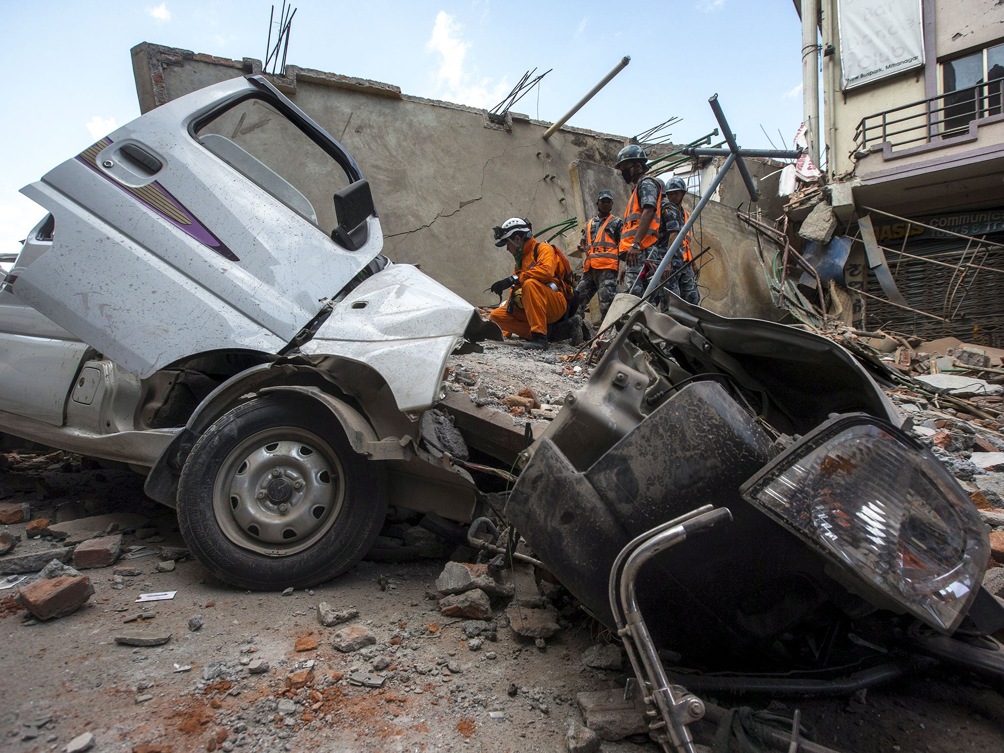 The earthquake caused more buildings to collapse and triggered landslides