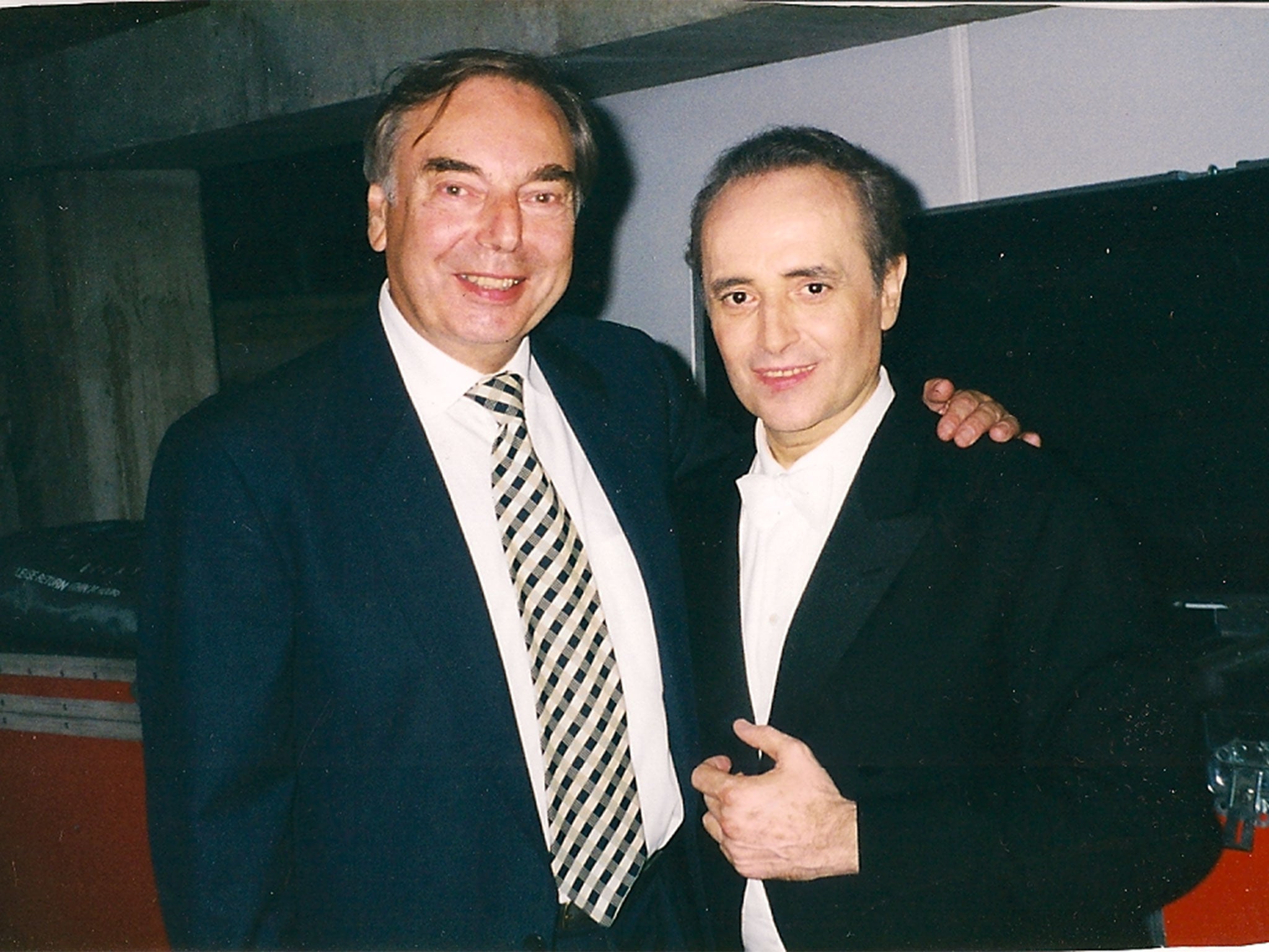 Don Perceval, left, with the tenor Jose Carreras