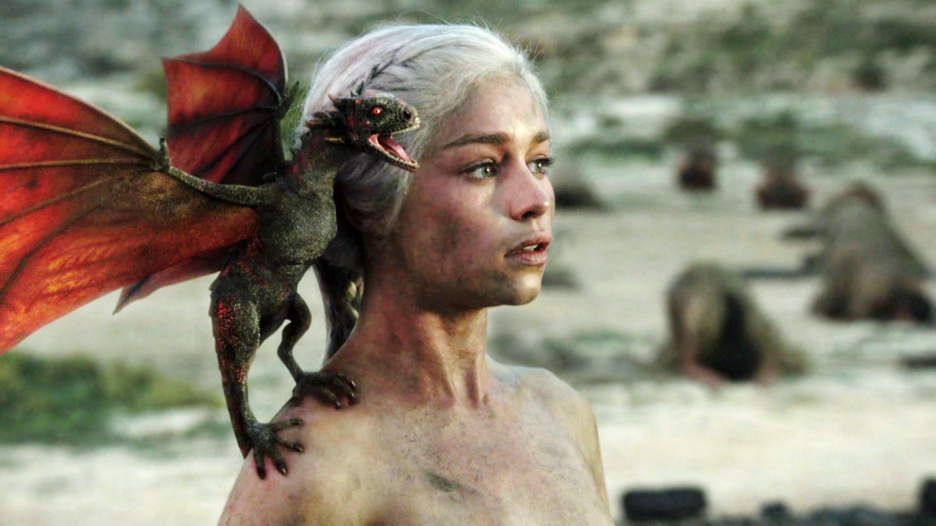 Emilia Clarke as Daenarys Targaryen 'Mother of Dragons'