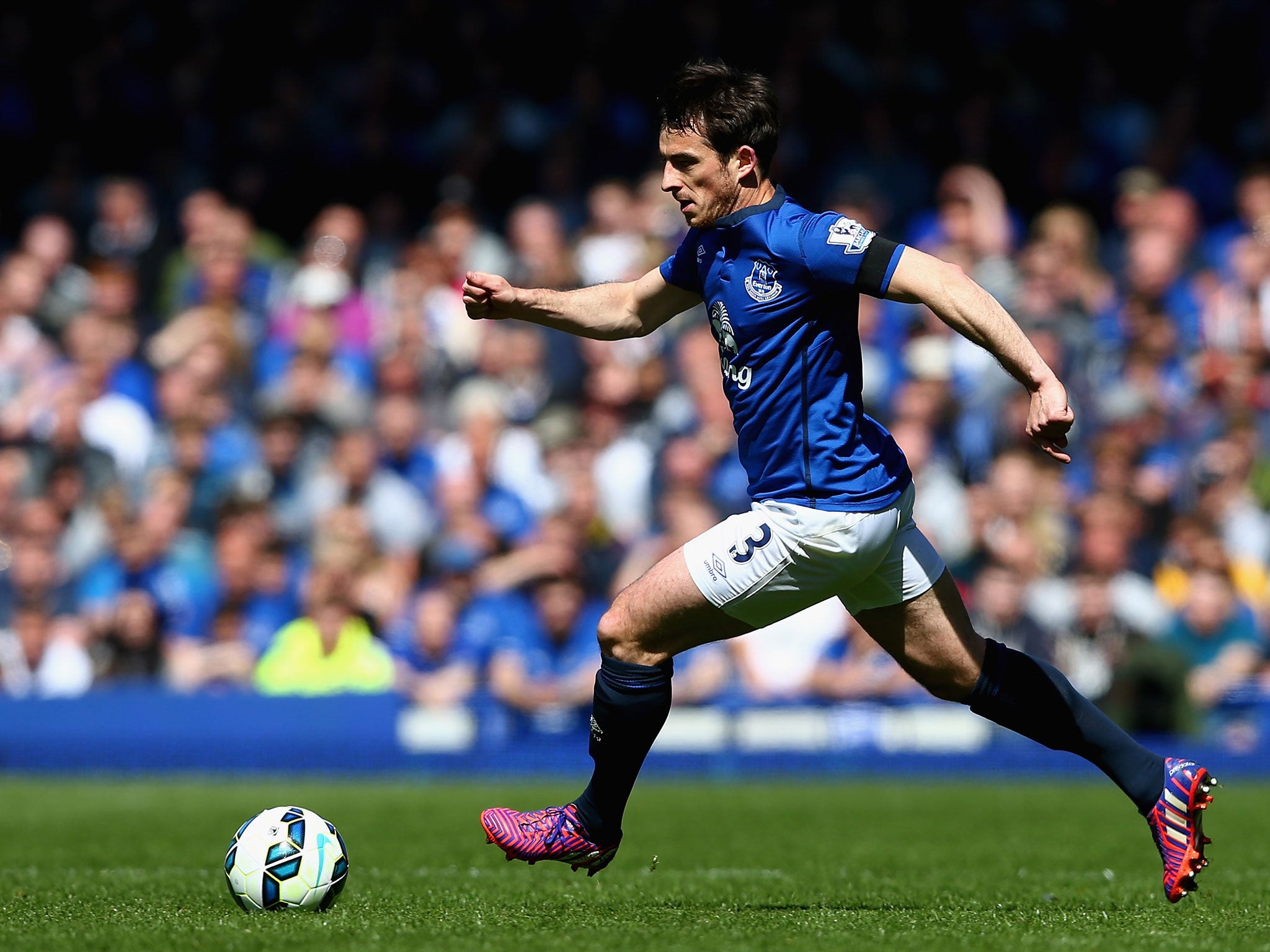 Everton defender Leighton Baines has had surgery on his ankle