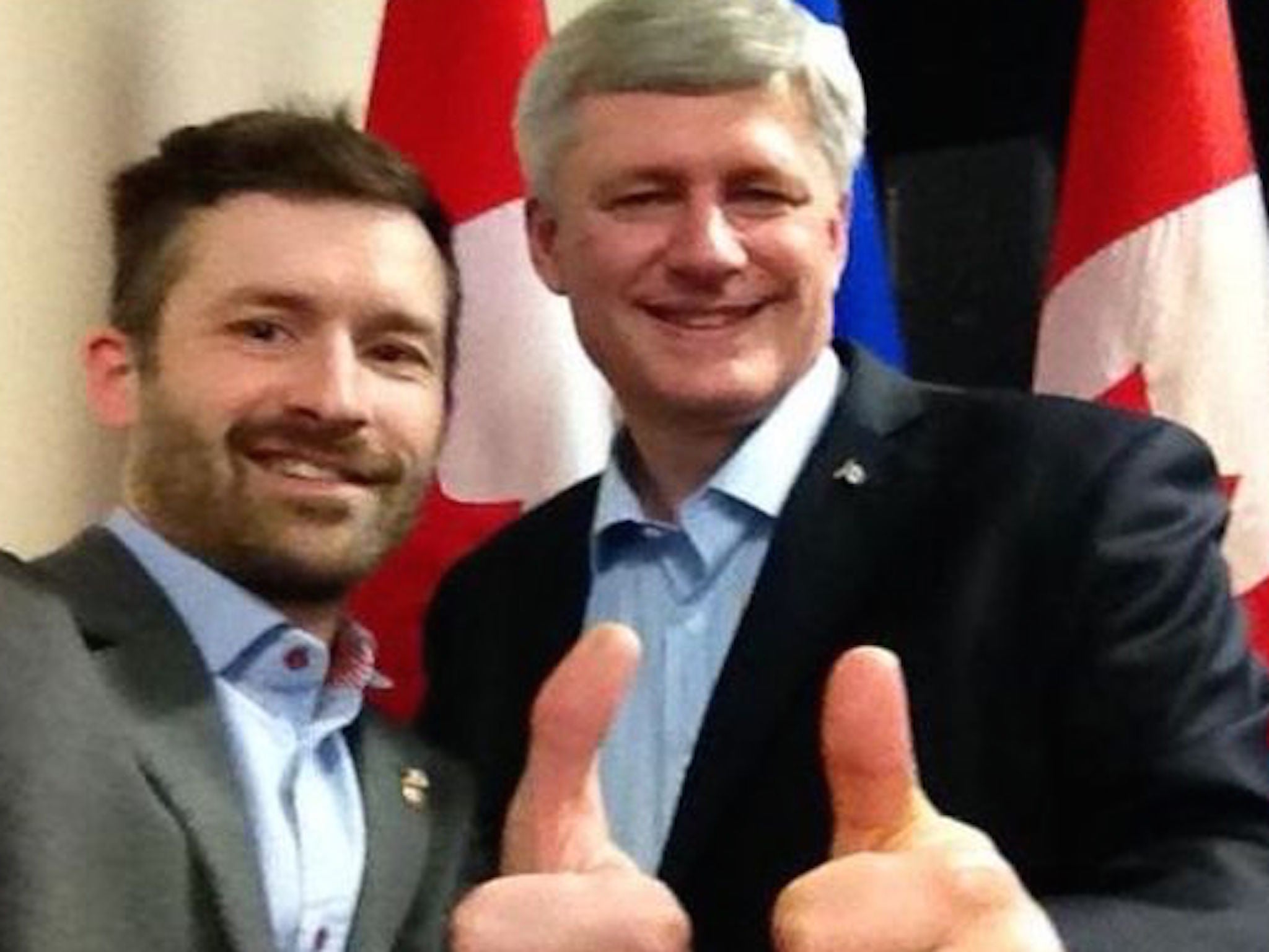 Chris Lloyd with Stephen Harper