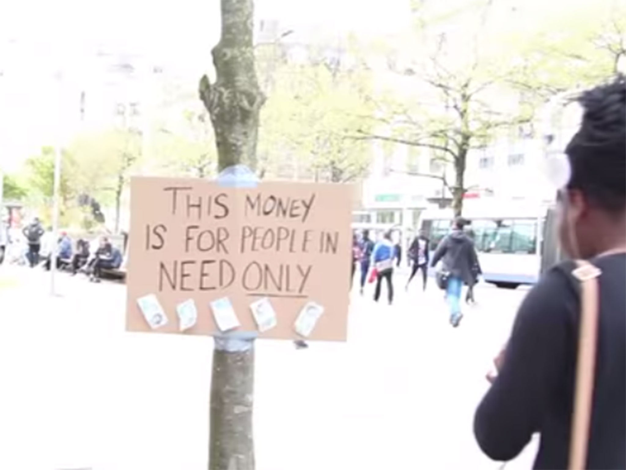 A total of £25 of 'Free Money' was placed in Manchester City Centre