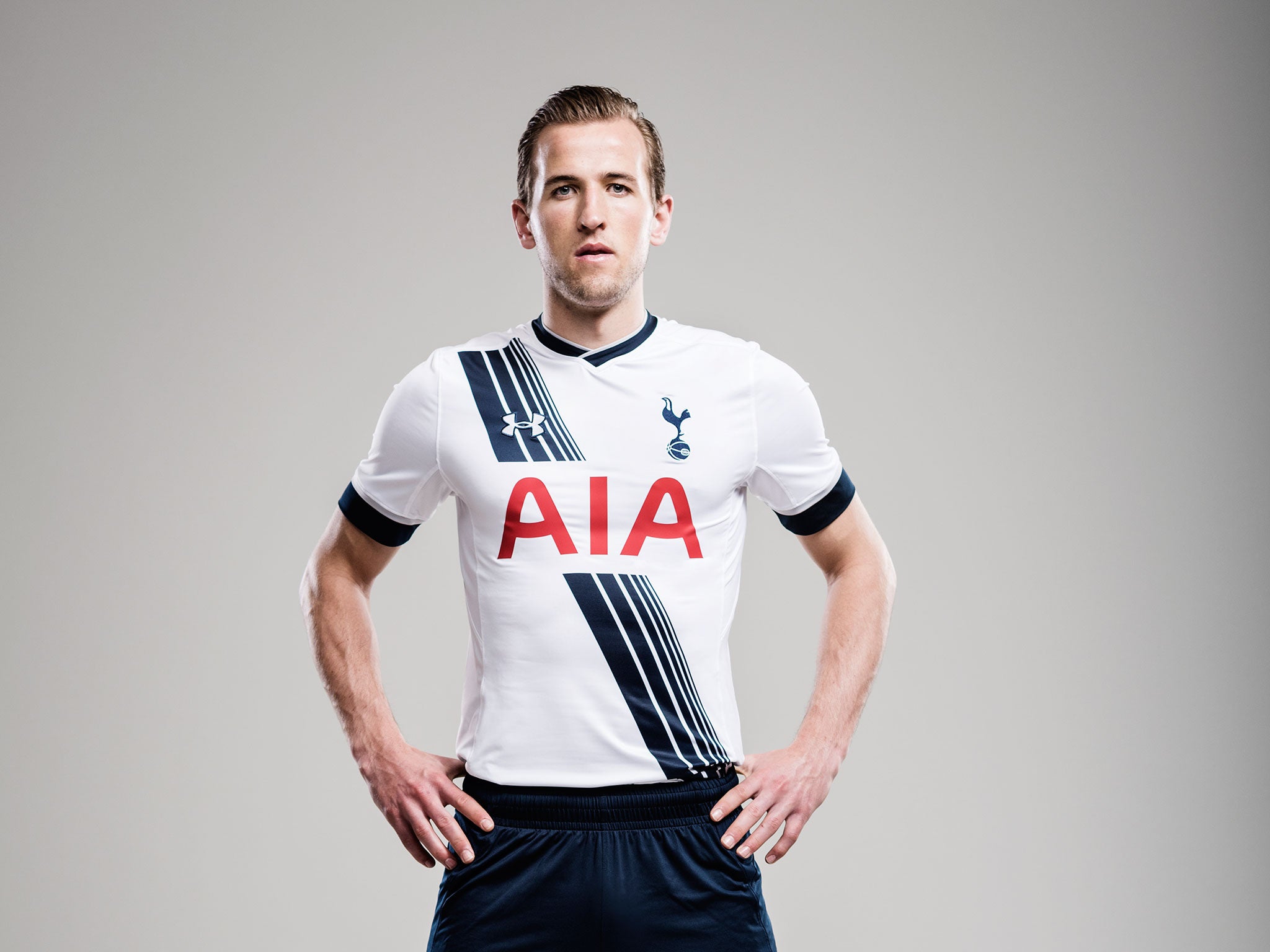 Harry Kane in Spurs' new home shirt