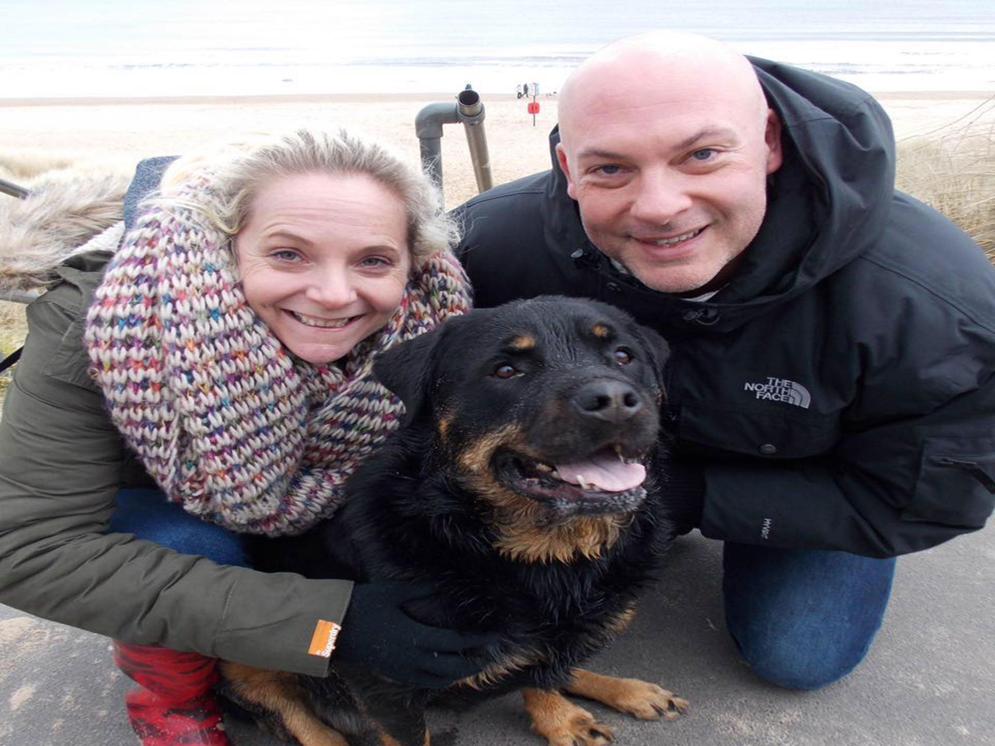Coco with owners Theresa Clancy and Symon Spencer