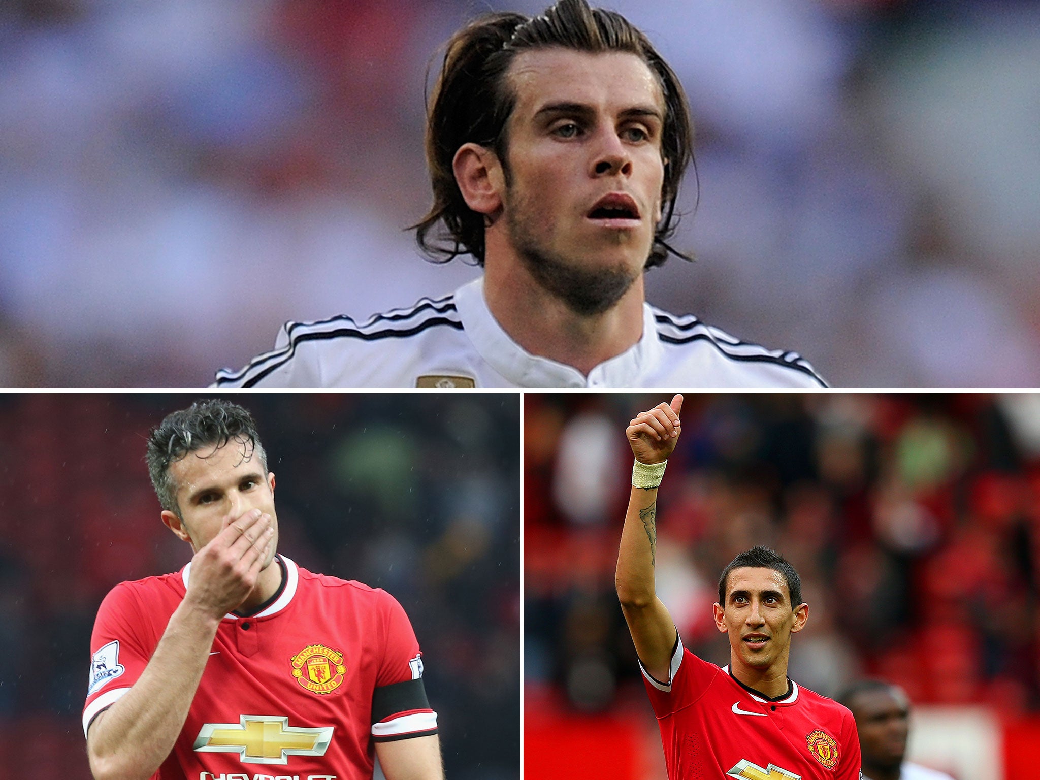 Gareth Bale, Robin van Persie and Angel Di Maria