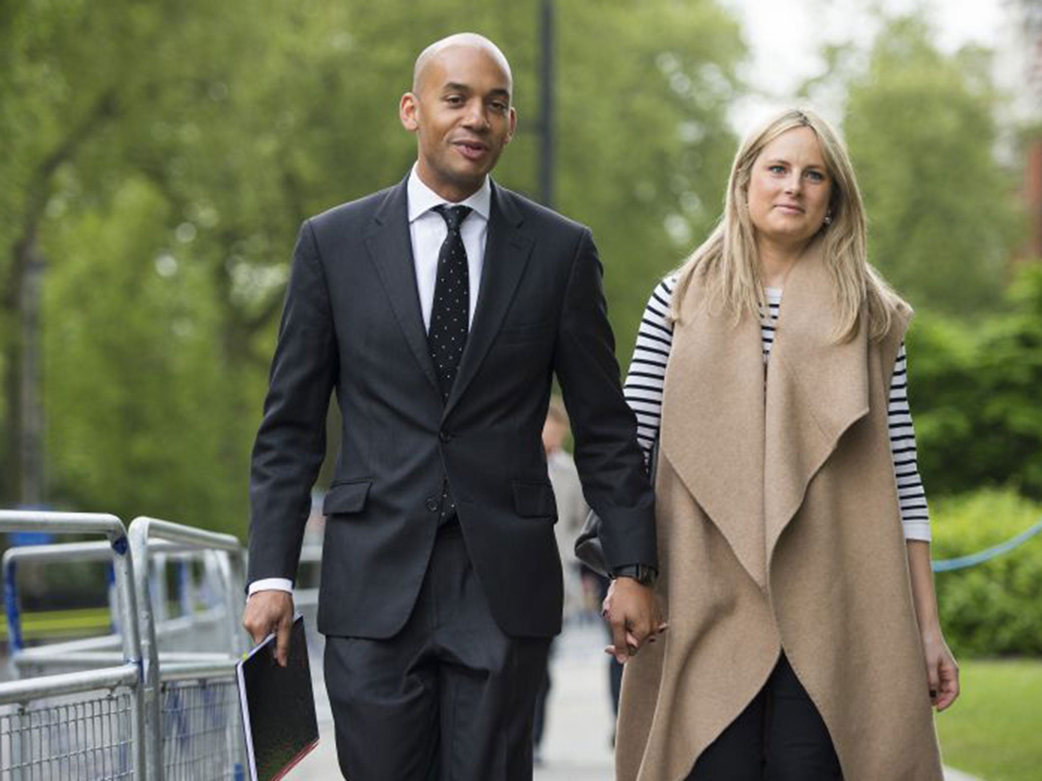 Chuka Umunna with his partner Alice Sullivan last Sunday