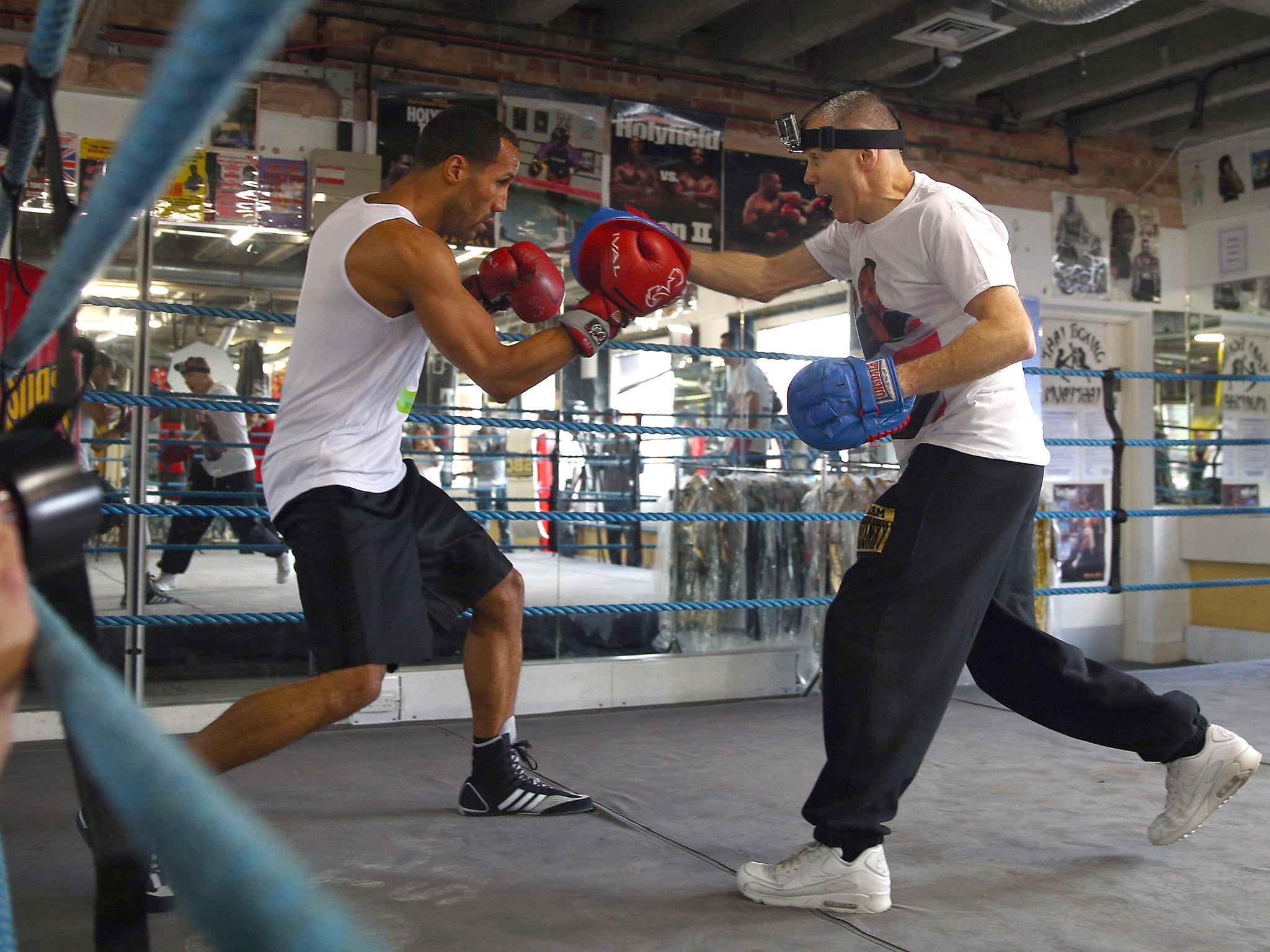 DeGale in training ahead of his IBF title fight with Andre Dirrell