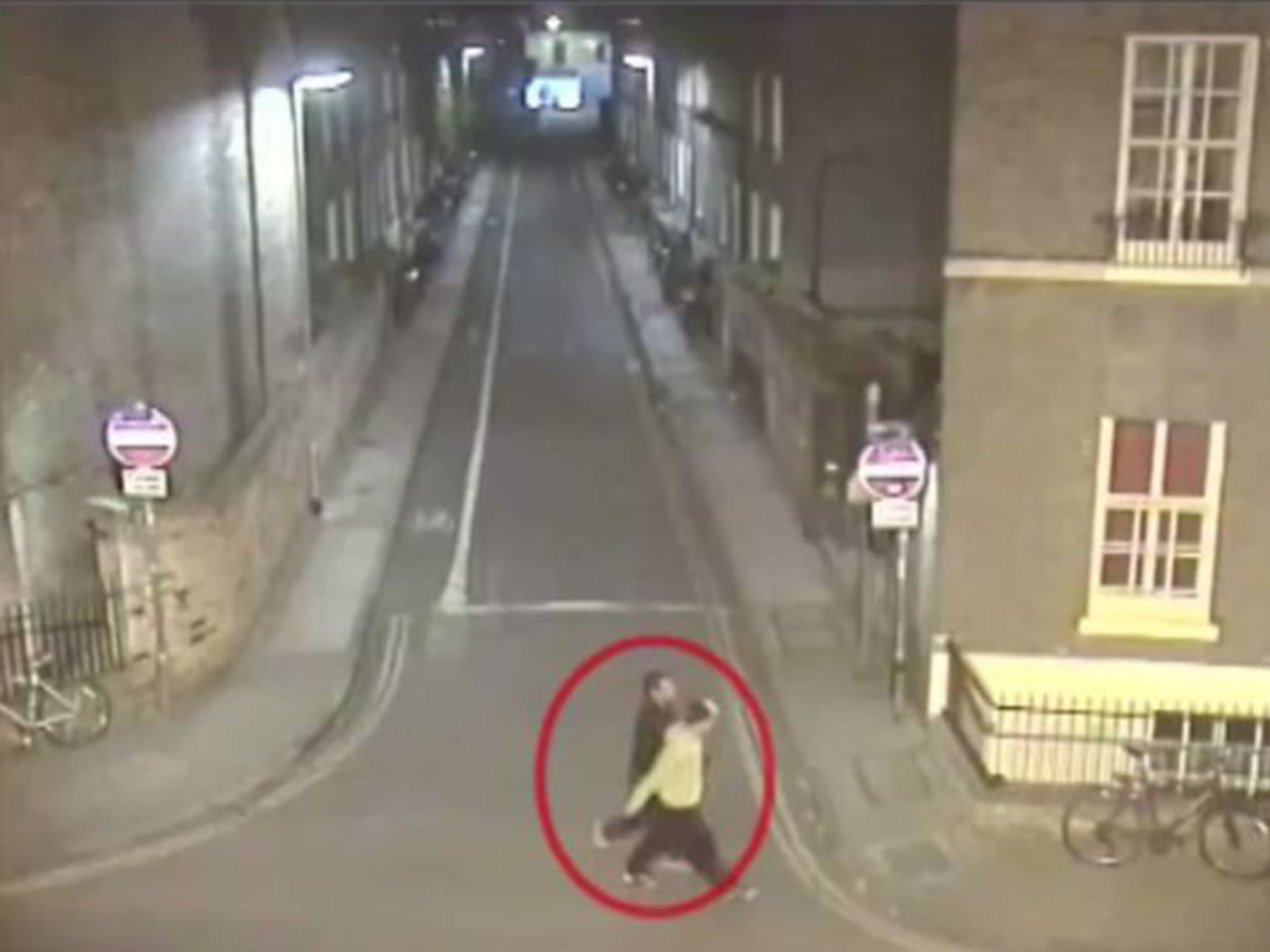 CCTV footage issued by Cambridgeshire Police of the two Libyan soldiers shortly after the incident
