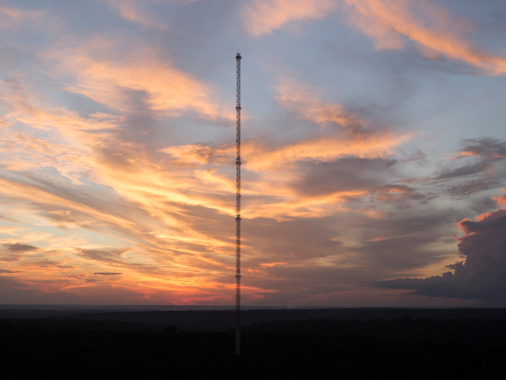The Amazon Tall Tower Observatory (Atto) is the tallest structure in South America at 1,066ft (325m)