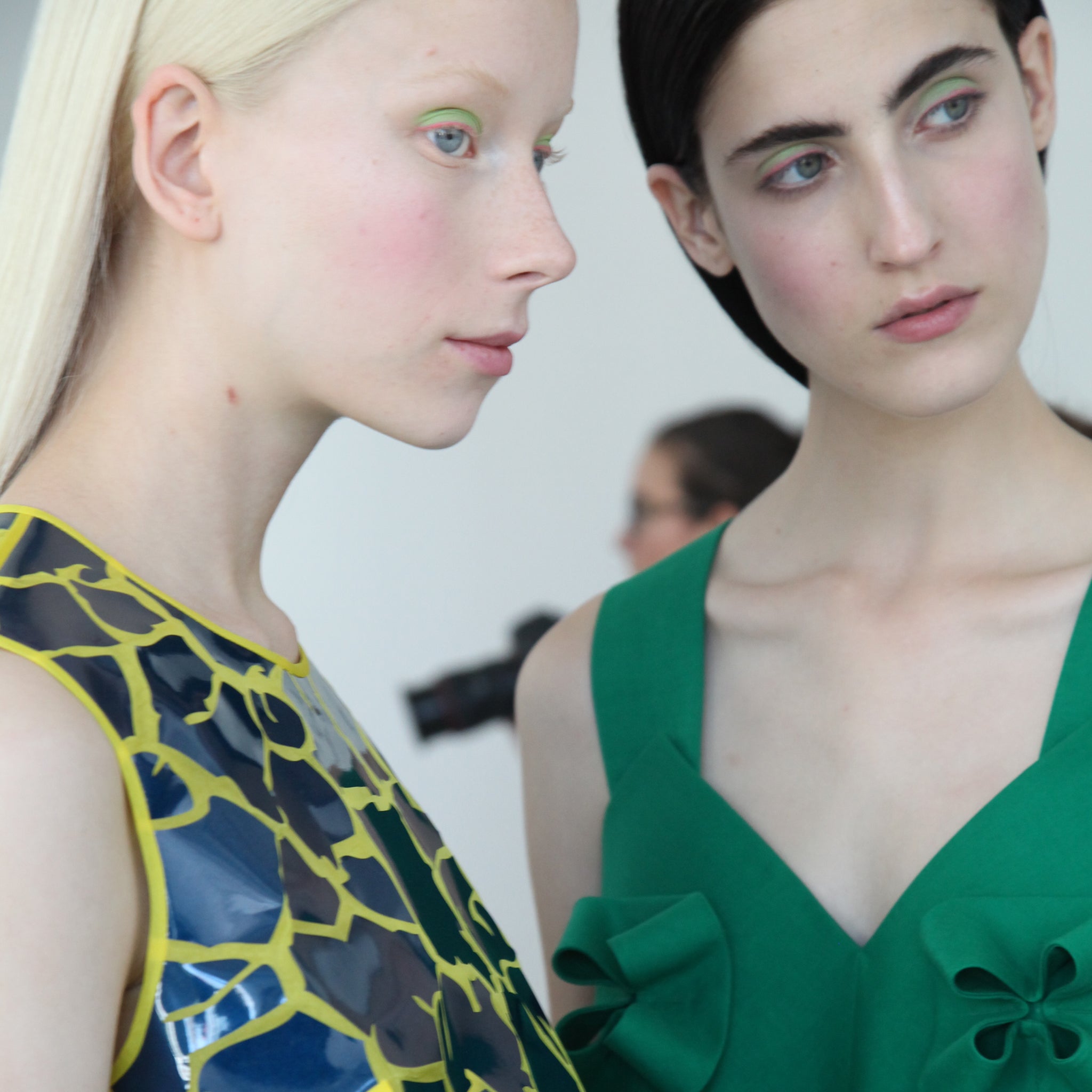 Models backstage at Delpozo s/s’15