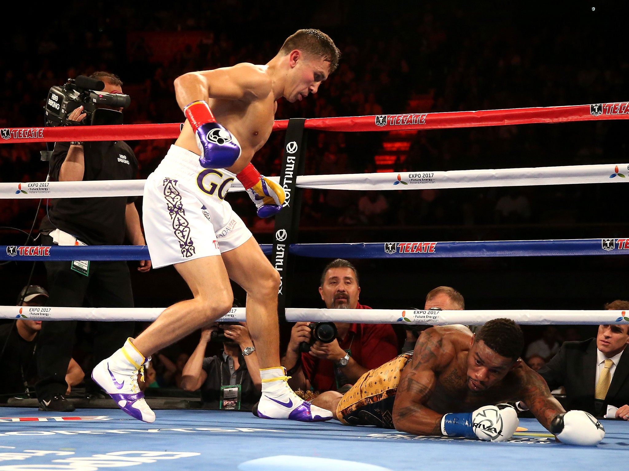 &#13;
Gennady Golovkin has an unbeaten record of 35-0, including 32 K.Os (Getty)&#13;