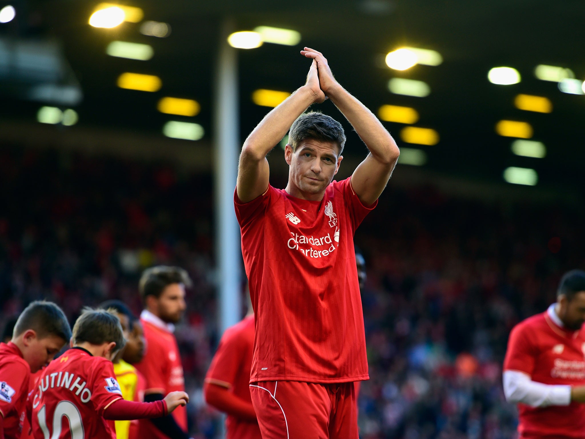 Gerrard will play his 710th and final Liverpool game against Stoke on Sunday