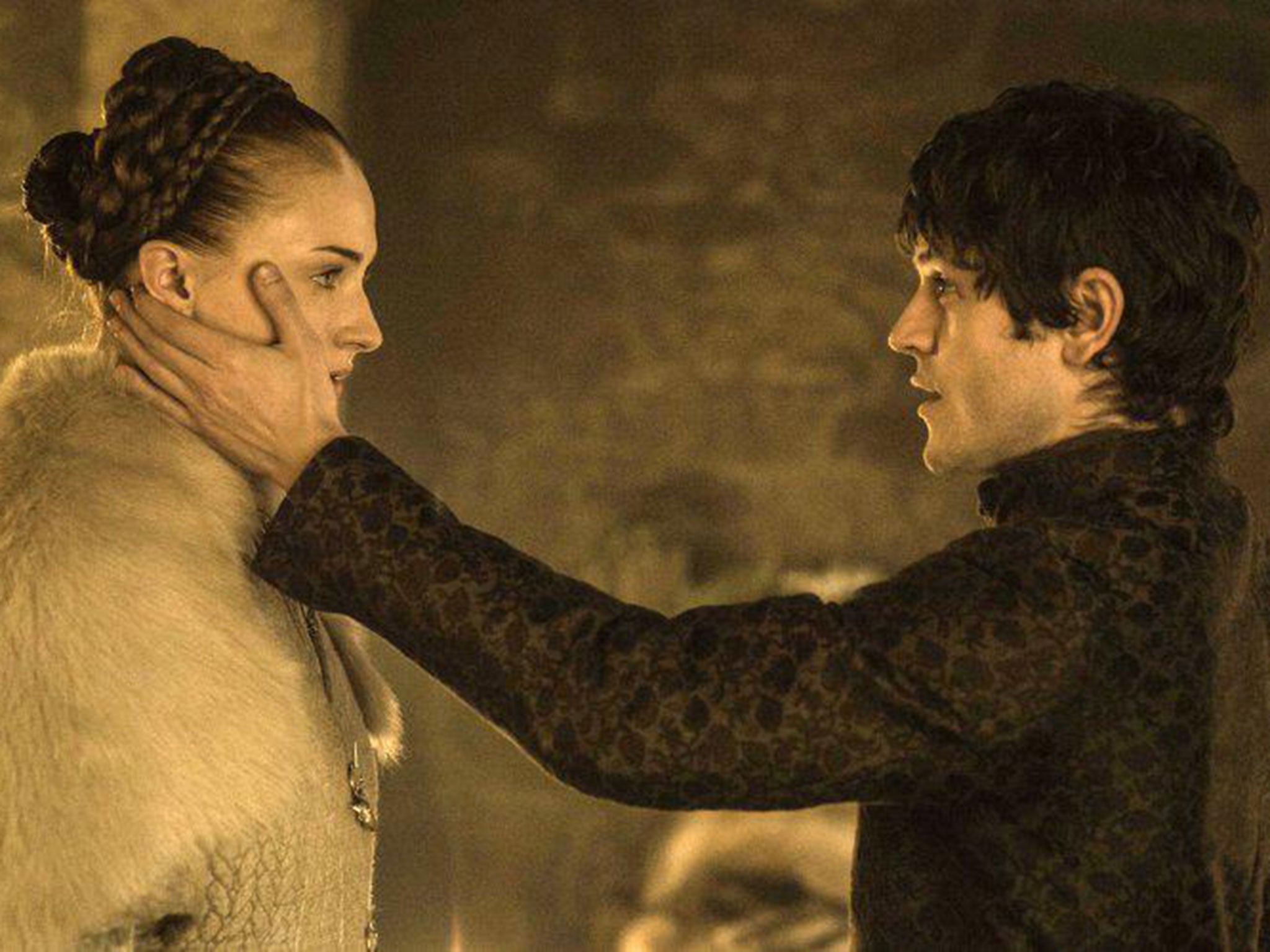 Sansa Stark and Ramsay Bolton in the terrible wedding scene