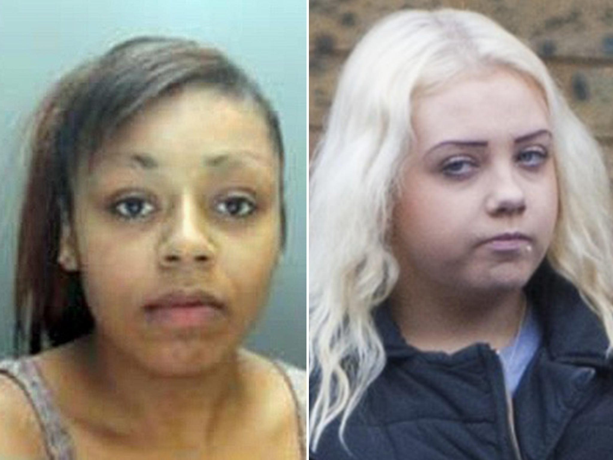 Teenagers Chyanne Powell (left) and Caylen Candy