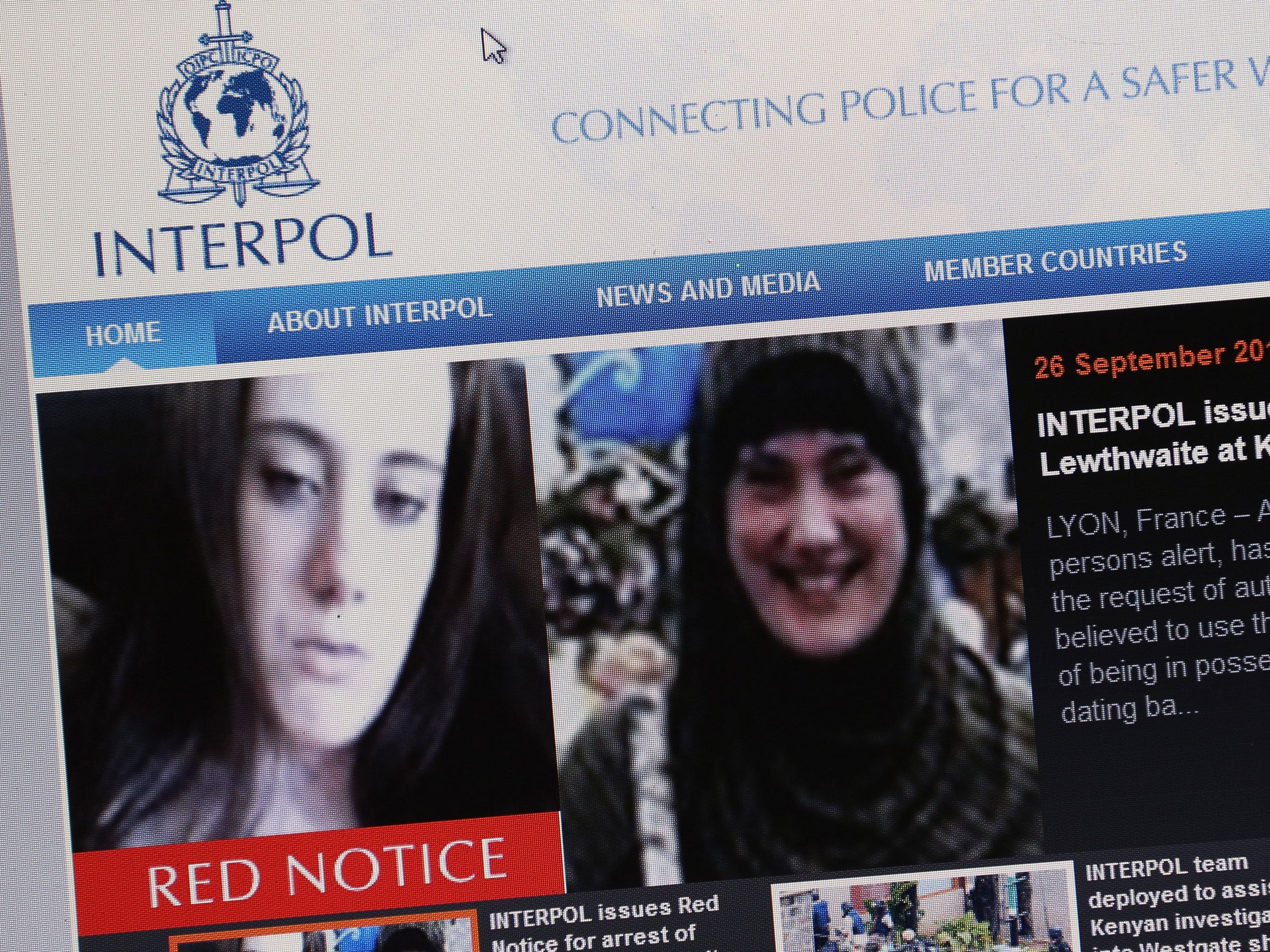 Interpol issued a red notice for Samantha Lewthwaite in 2013 at Kenya's request