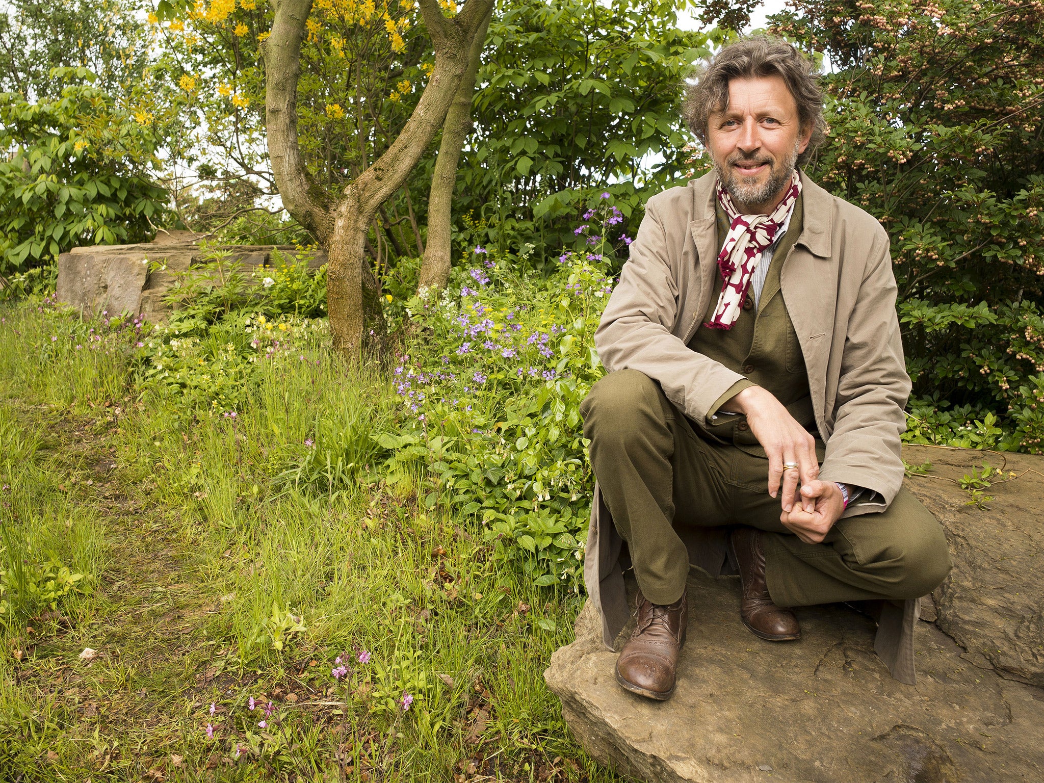 Dan Pearson, winner of Best Show Garden at Chelsea Flower Show, at his Laurent-Perrier Chatsworth House Garden