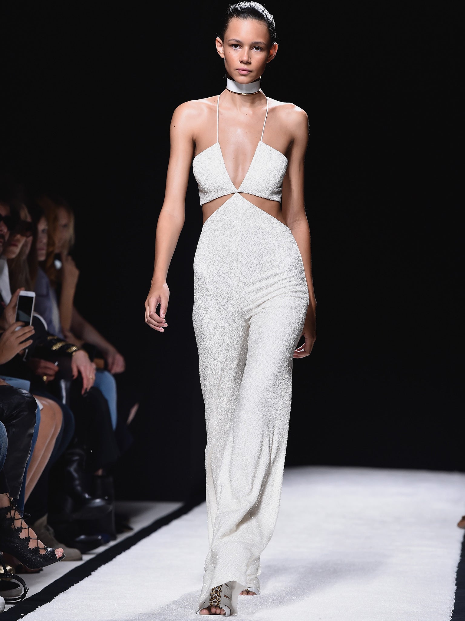 Balmain's jumpsuit on the spring/summer 2015 runway.