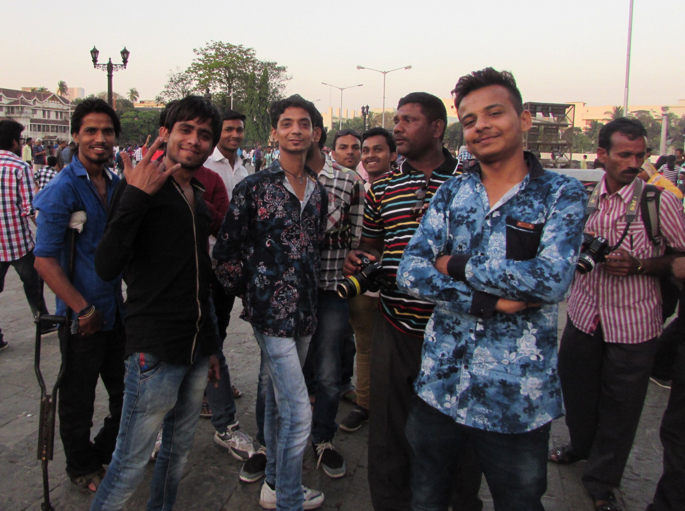 Ms Hemmings said groups of men can become intimidating in India. Photo: Lucy Hemmings