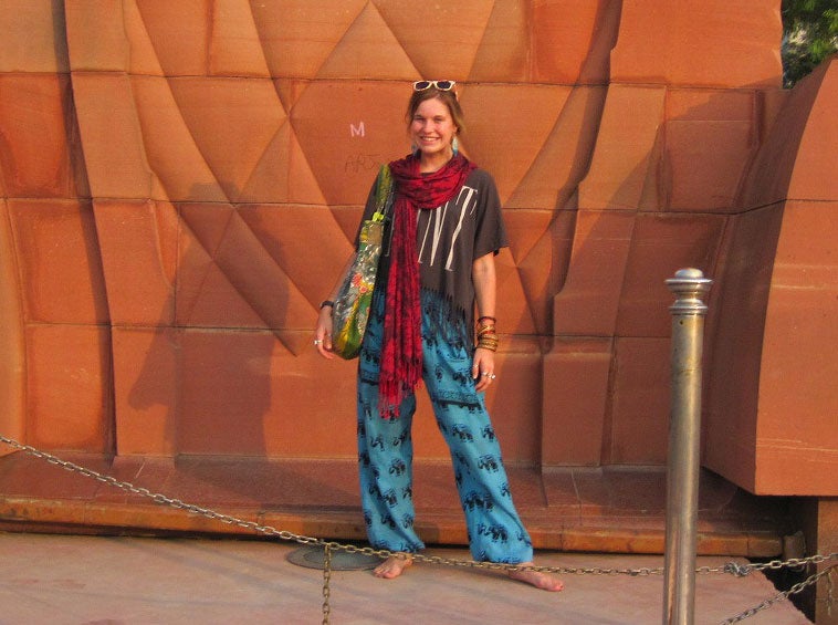 Lucy Hemmings was masturbated at by a man at a bus stop in Mumbai. Photo: Lucy Hemmings