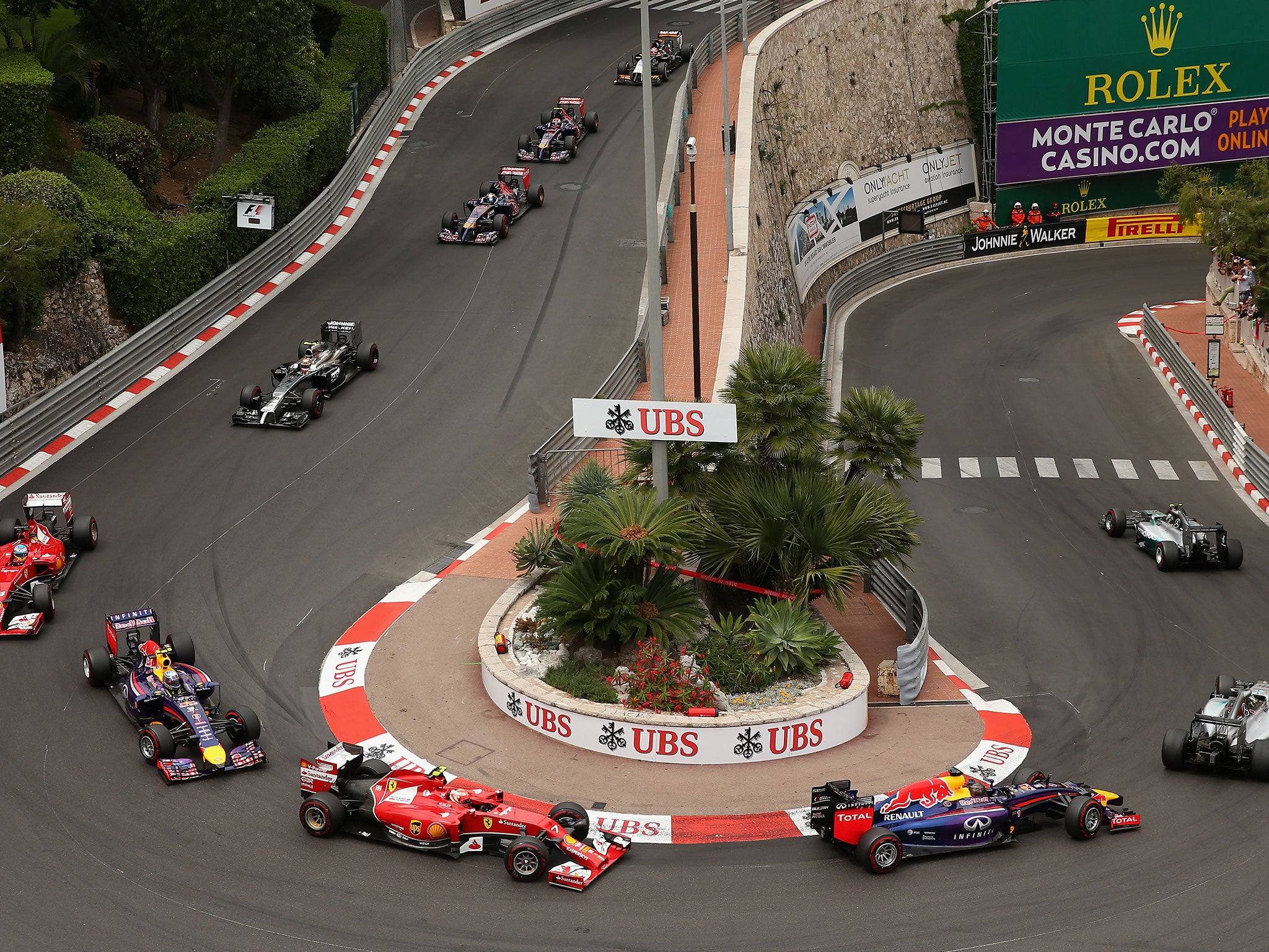 A shot from the Lowe's hairpin during the 2014 Monaco Grand Prix