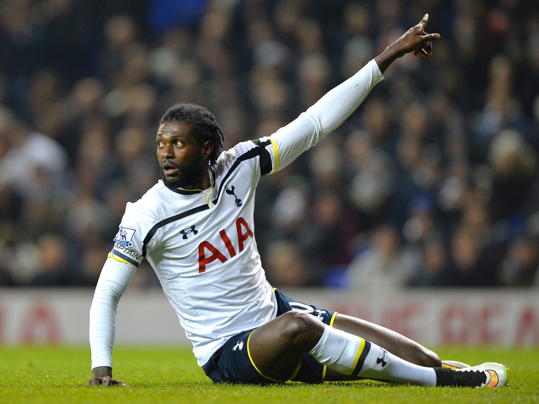 Adebayor published the first Facebook post earlier this month (AFP)