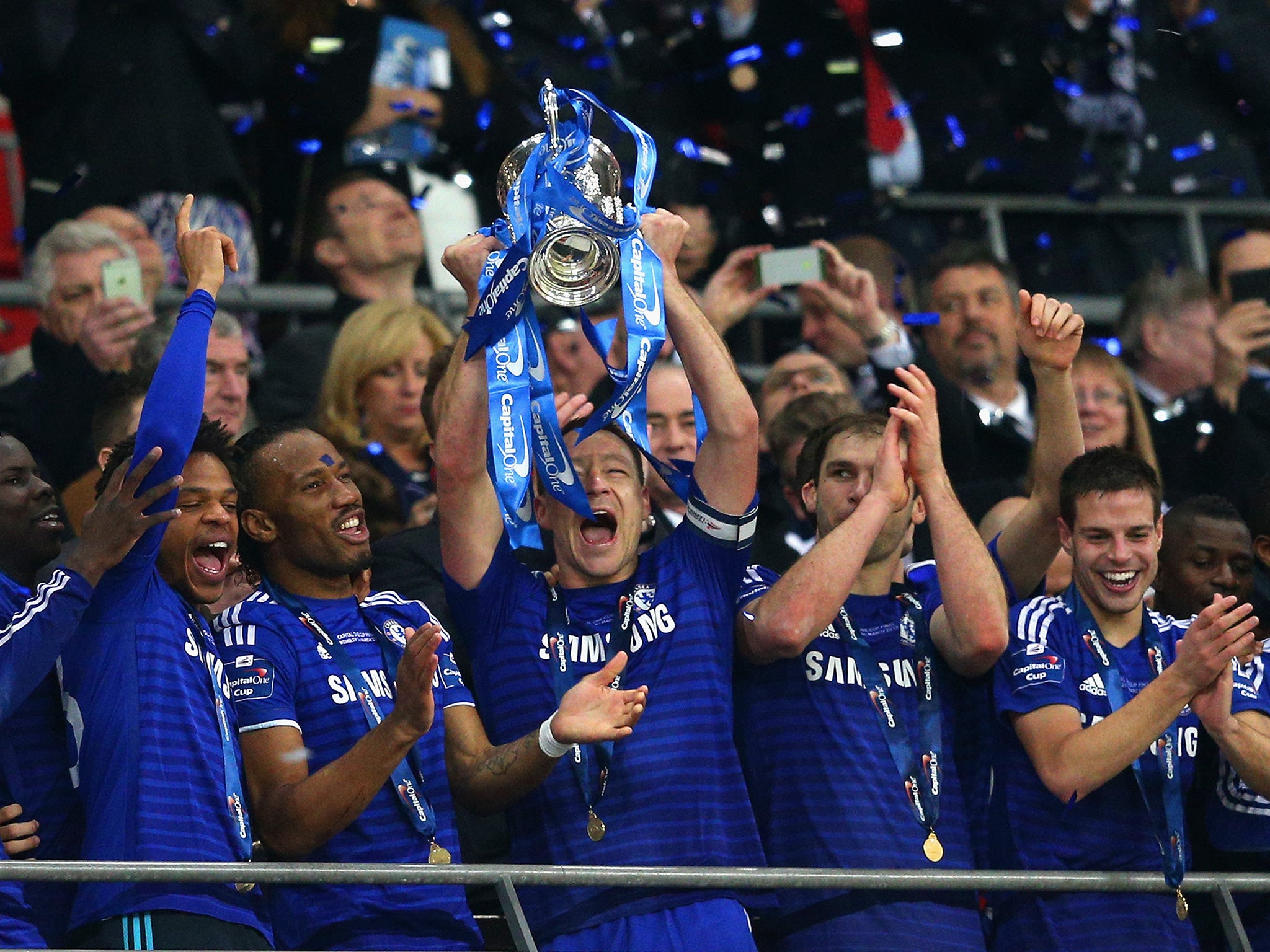 Chelsea will lift the Premier League trophy on Sunday