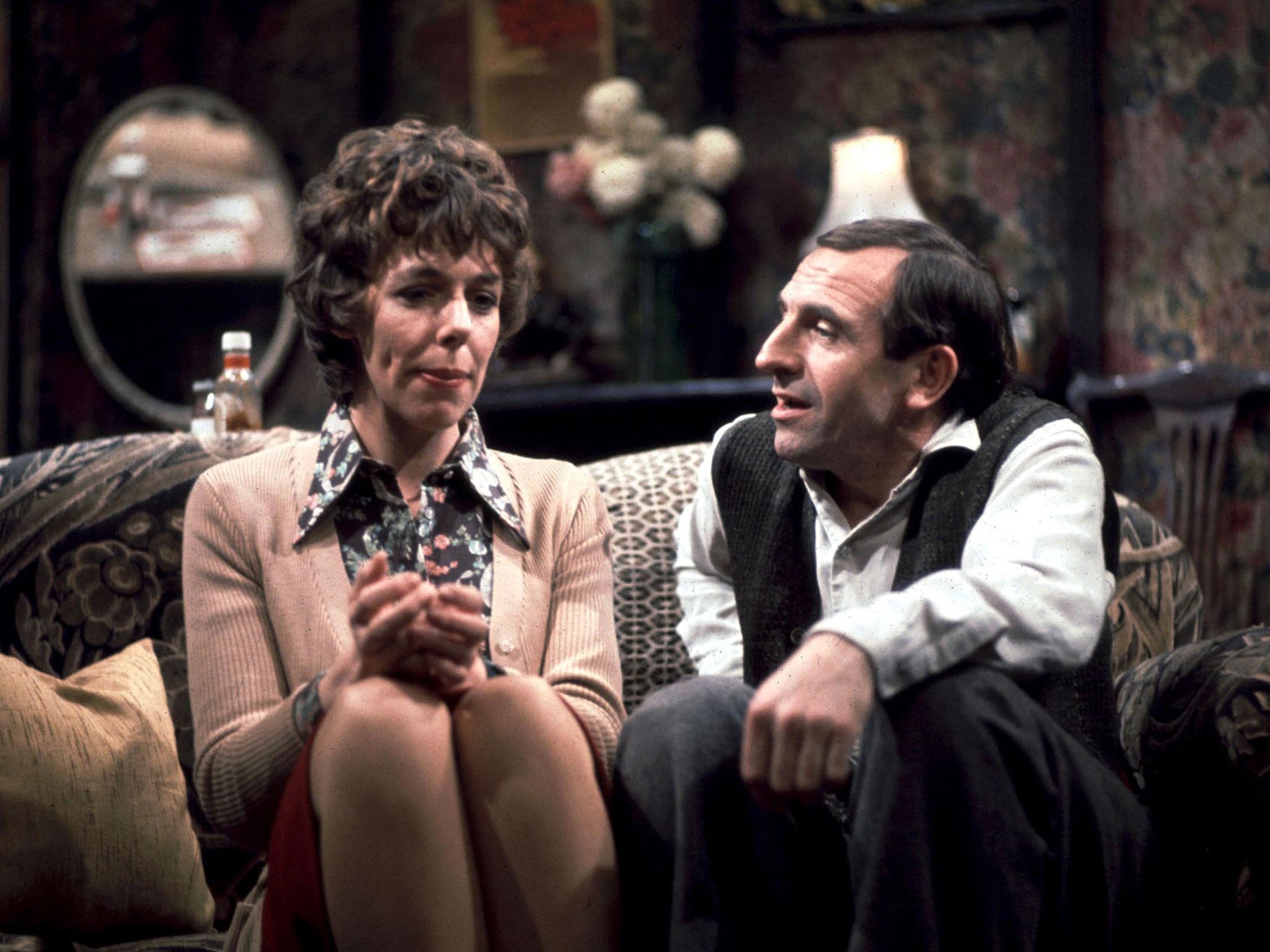 De la Tour with Leonard Rossiter in 'Rising Damp' (Rex)